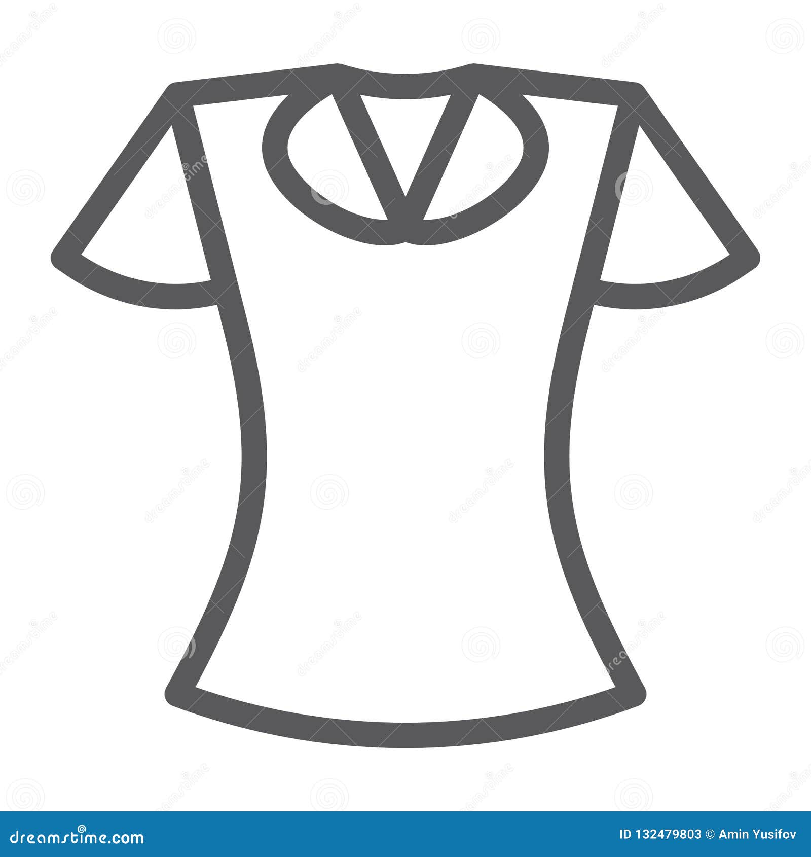 Línea Icono De La Blusa, Ropa Y Moda, Muestra De La Camisa De La Mujer,  Gráficos De Vector, Un Modelo Linear En Un Fondo Blanco Ilustración del  Vector - Ilustración de bosquejo,