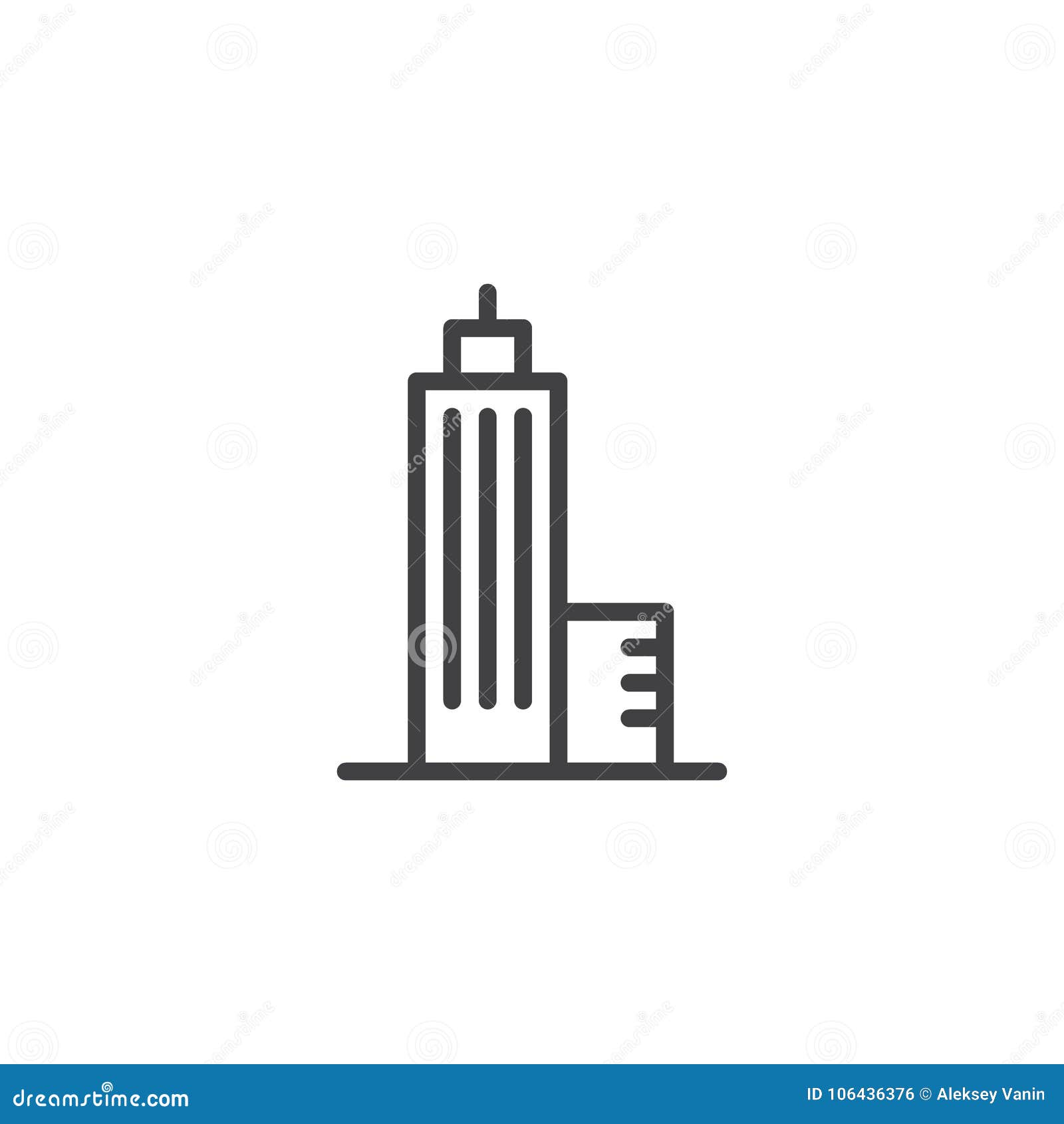 Icono De Línea De Construcción De Rascacielos Ilustración del Vector -  Ilustración de torre, lineal: 106436376, image size:1600x1690