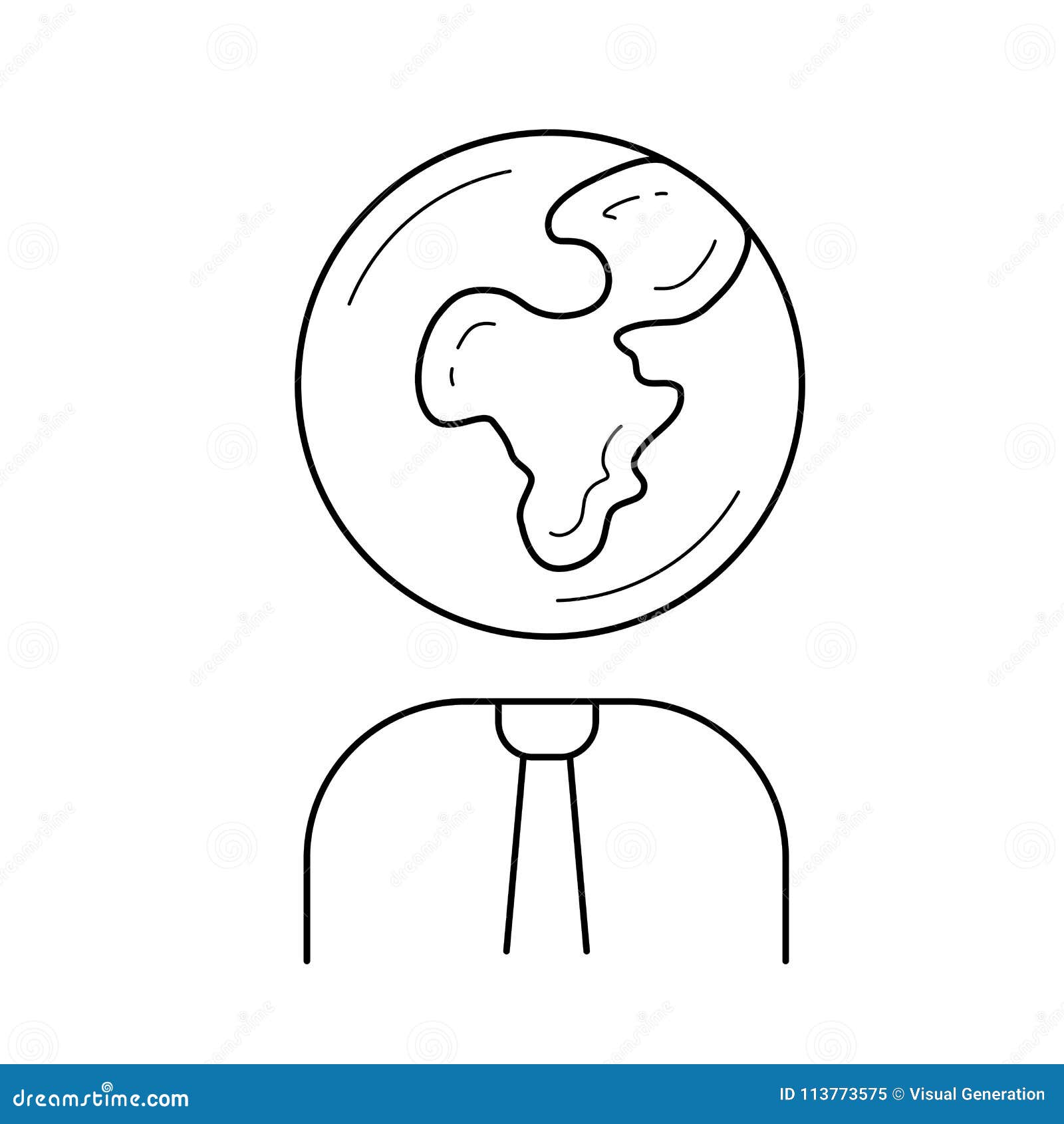 Línea Icono De La Globalización Ilustración del Vector - Ilustración de  globo, modelo: 113773575