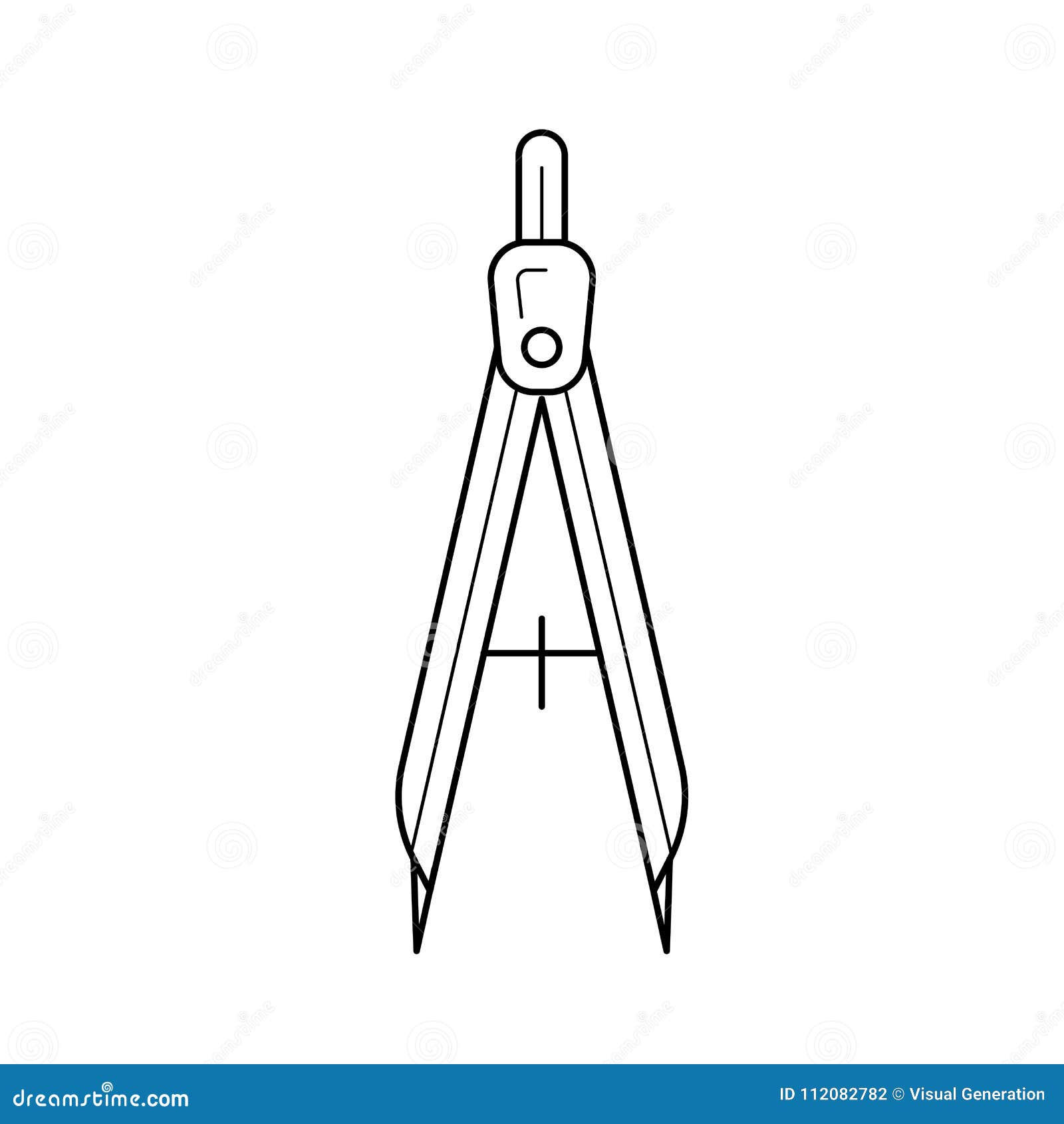 Línea Técnica Icono Del Vector Del Compás Ilustración del Vector -  Ilustración de medida, conocimiento: 112082782