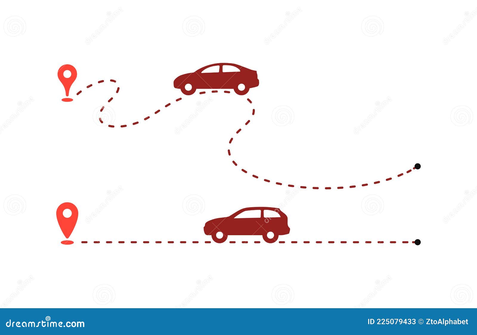 Líneas De Desplazamiento De Coches Ilustración del Vector - Ilustración de  ruta, lleve: 225079433