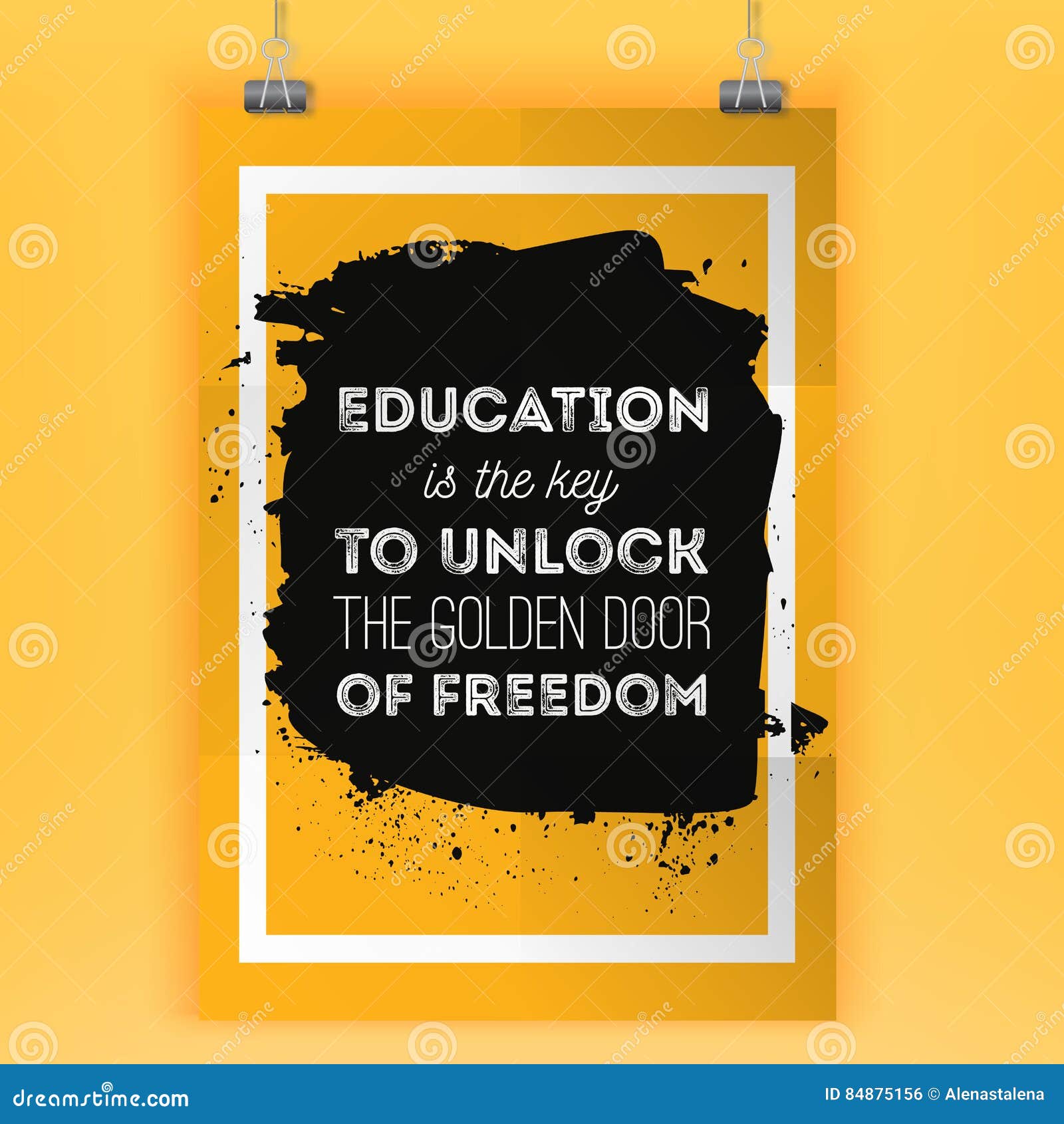 L Education Est La Cle Pour Ouvrir La Porte D Or De La Citation De Motivation De Liberte Conception D Affiche De Vecteur Texte Bl Illustration De Vecteur Illustration Du Motivation Affiche
