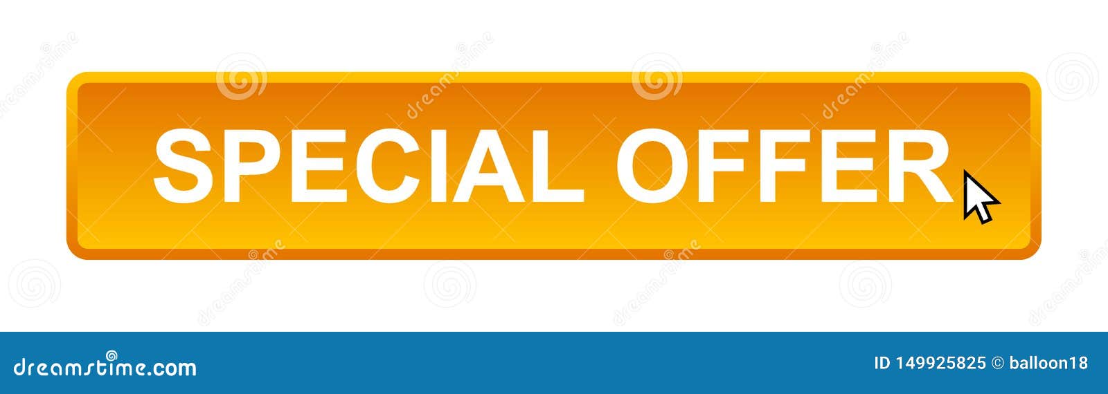 Special offer button. Vector illustration of glossy special offer web button on isolated white background