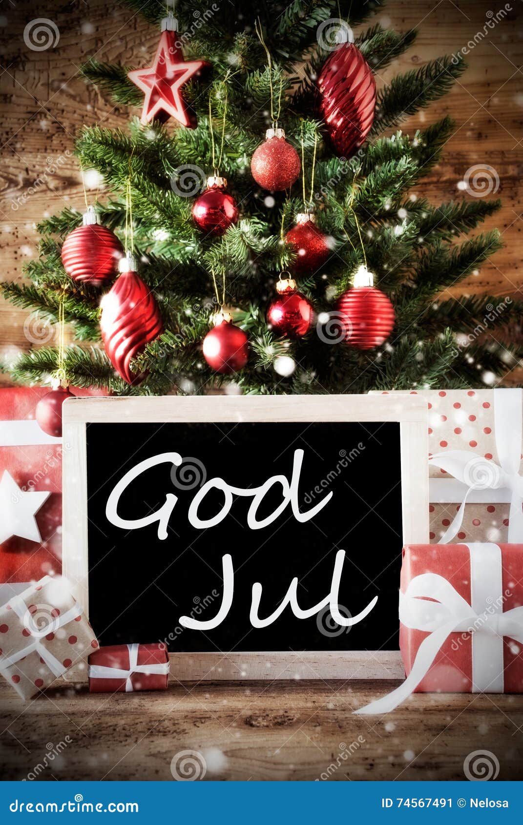 Buon Natale Svedese.L Albero Con Dio Luglio Significa Il Buon Natale Immagine Stock Immagine Di Annata Saluto 74567491