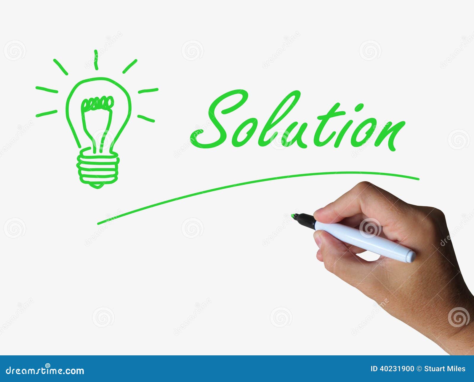 L'ampoule De Solution Montre Des Résolutions De Solutions Illustration