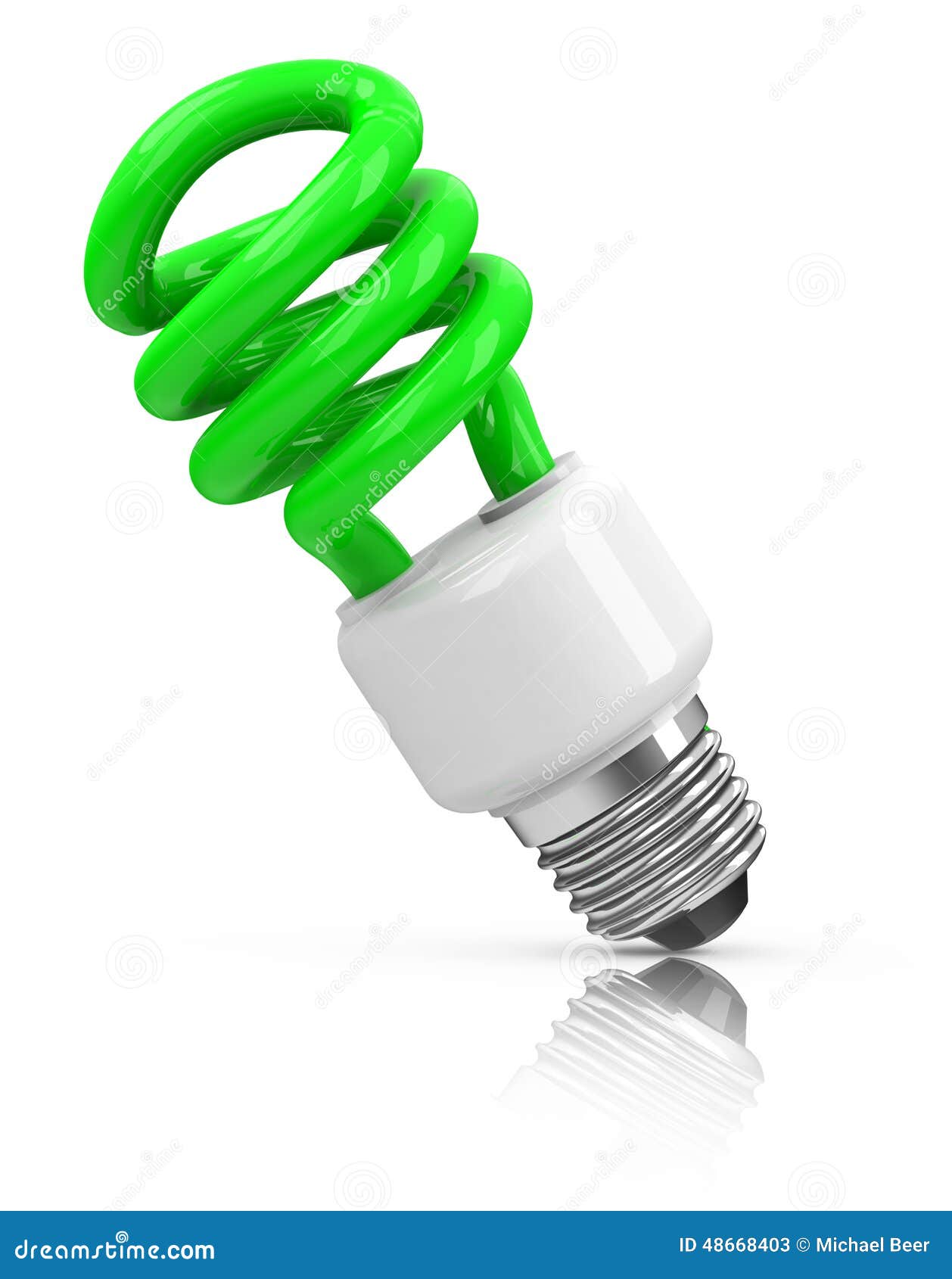 L'ampoule verte illustration stock. Illustration du ampoule 48668403