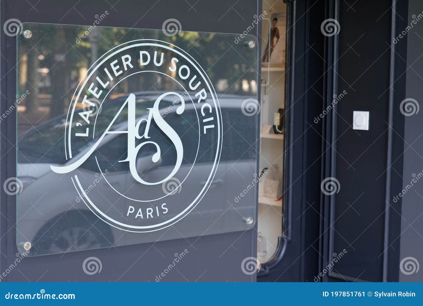 L`atelier Du Sourcil Logo Sign on Windows Shop Beauty Salons Eyebrow ...