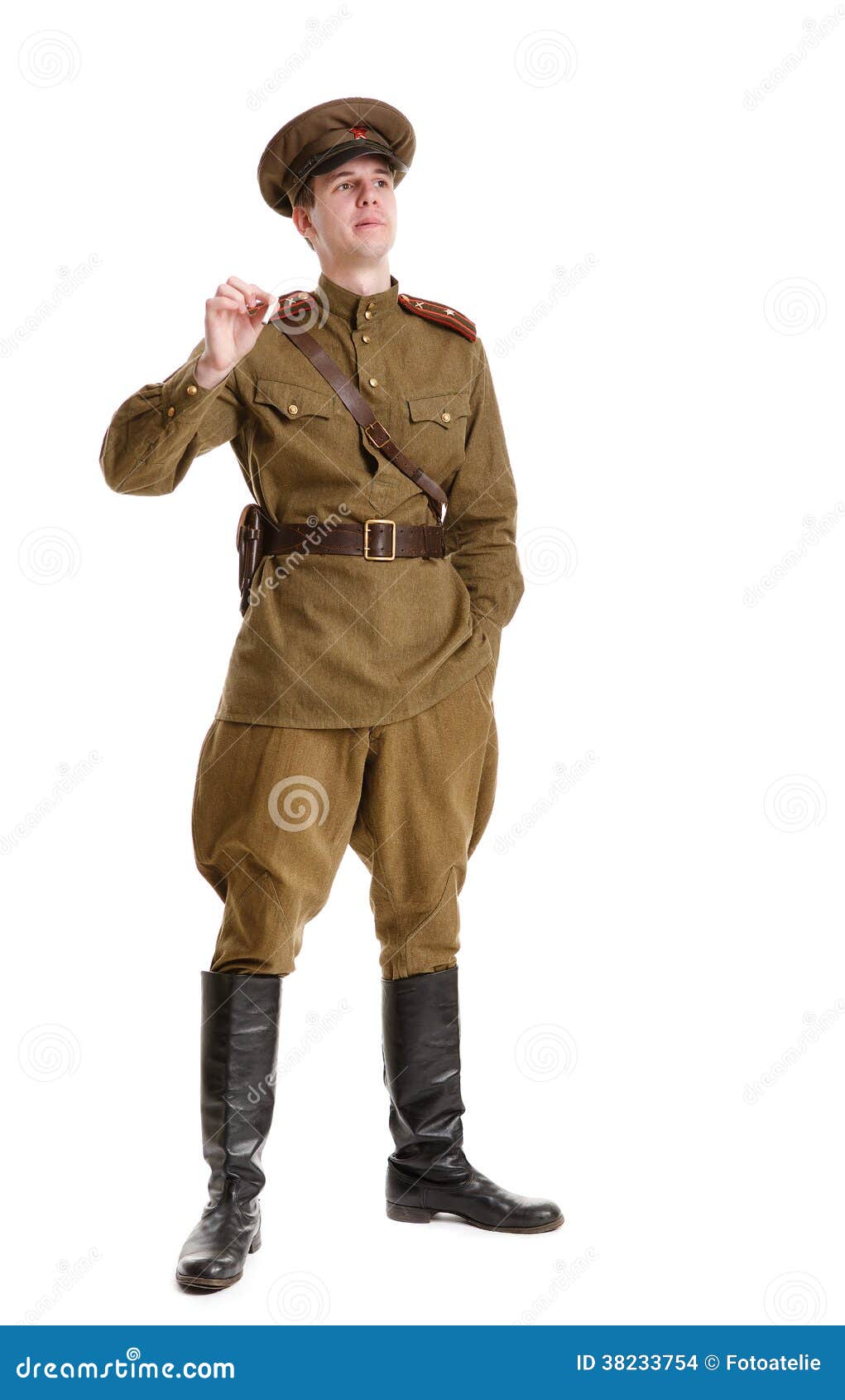 L Attore Ha Vestito In Uniformi Militari La Seconda Guerra Mondiale Fotografia Stock Immagine Di Esercito Uomo