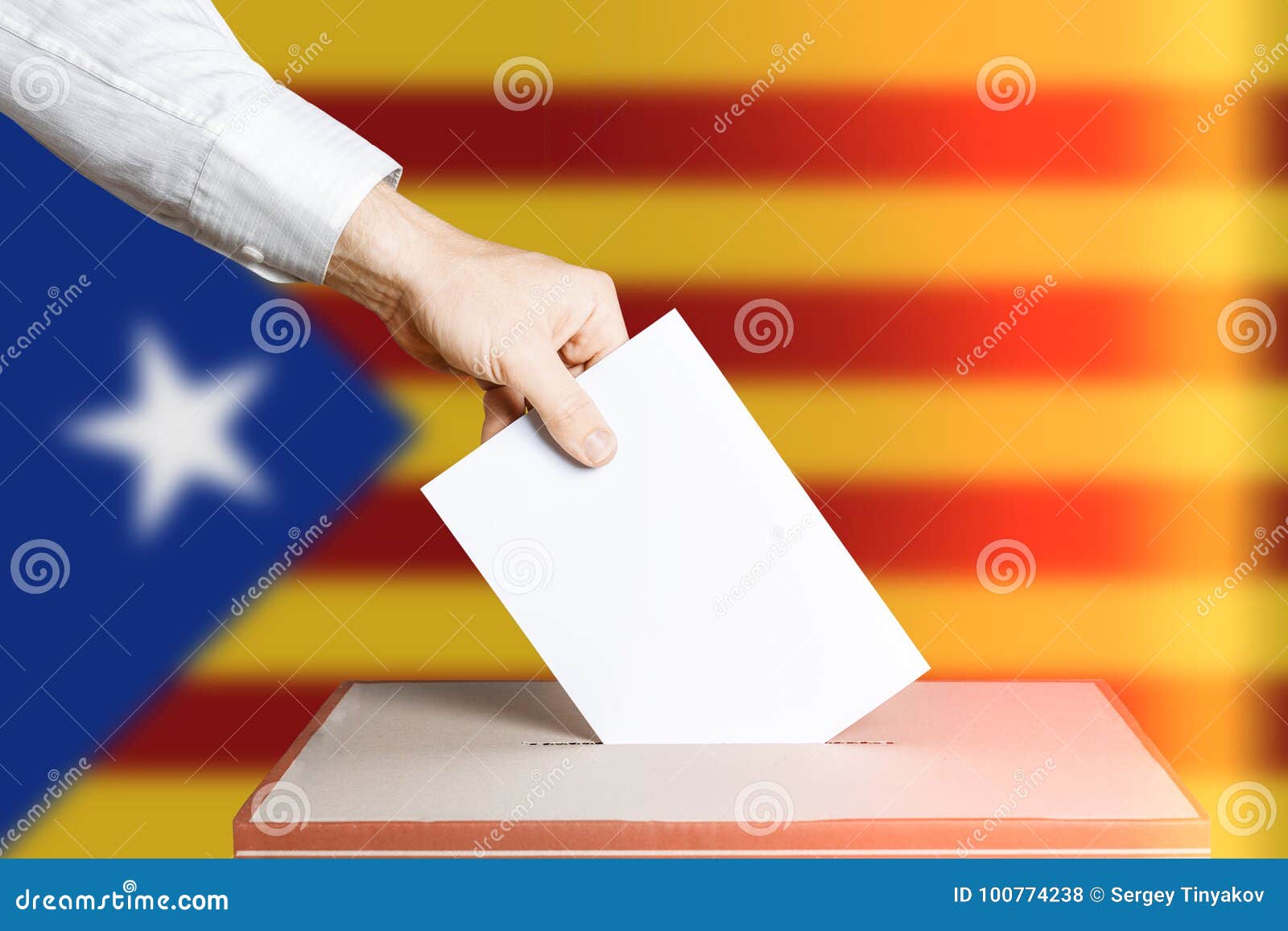 L'elettore Vi Fa La Croce Sopra L'elettore Tiene Il Voto Di Cui Sopra Disponibile Di Voto Della Busta