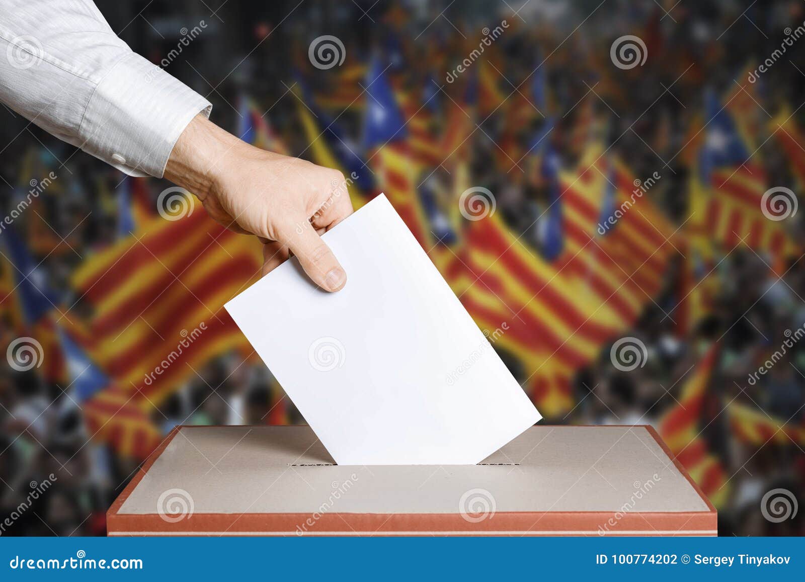 L'elettore Vi Fa La Croce Sopra L'elettore Tiene Il Voto Di Cui Sopra Disponibile Di Voto Della Busta