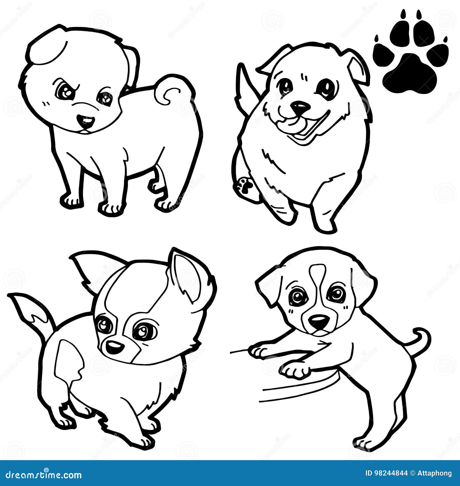 L Ensemble De Bande Dessinee De Chien Et La Patte De Chien Impriment Livre De Coloriage Sur Le Vecteur Blanc De Fond Illustration De Vecteur Illustration Du Crabot Cartoon L Ensemble De Bande Dessinee De Chien Et La Patte De Chien Impriment Livre De Coloriage Sur Le Vecteur Blanc De Fond Illustration De Vecteur Illustration Du Crabot Cartoon