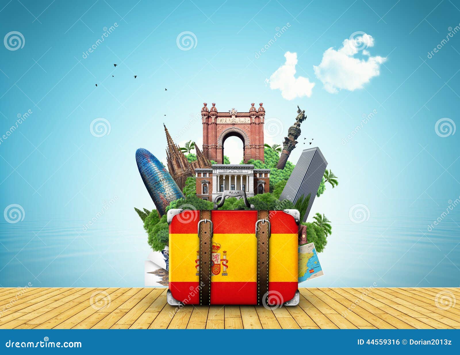 L'espagne illustration stock. Illustration du temple ...