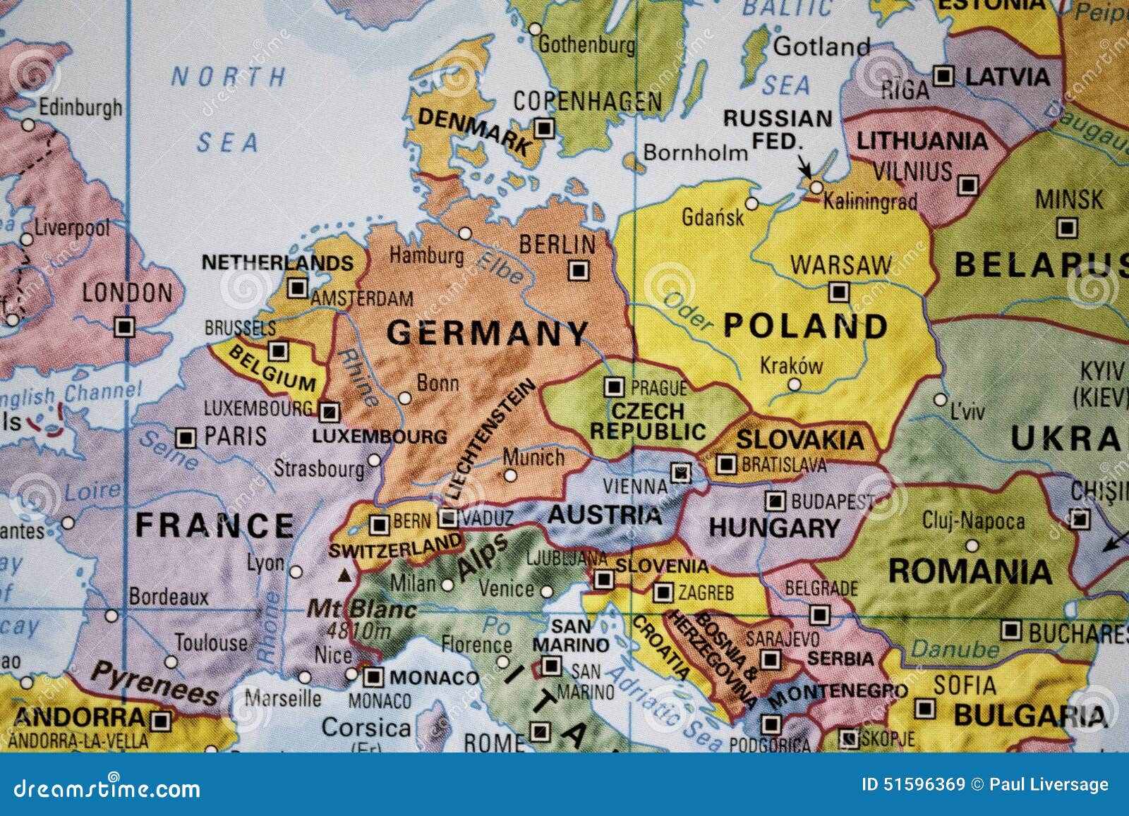 Leurope Sur Une Carte Image Stock Image Du Atlas