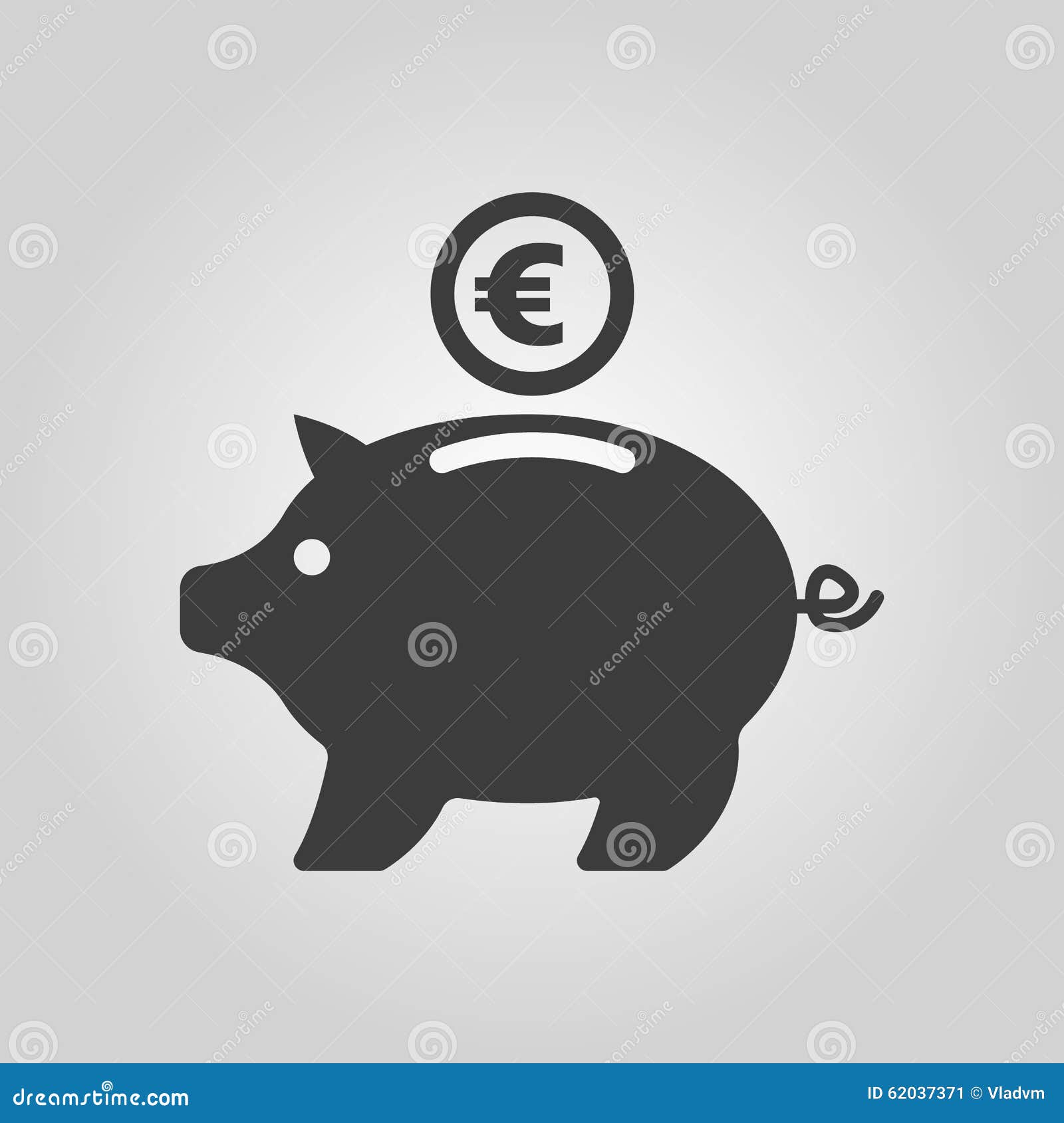 L'icona Dell'euro E Di Salvadanaio Contanti E Soldi, Ricchezza, Simbolo Di  Risparmio Piano Illustrazione di Stock - Illustrazione di porcellino,  fronte: 62037371