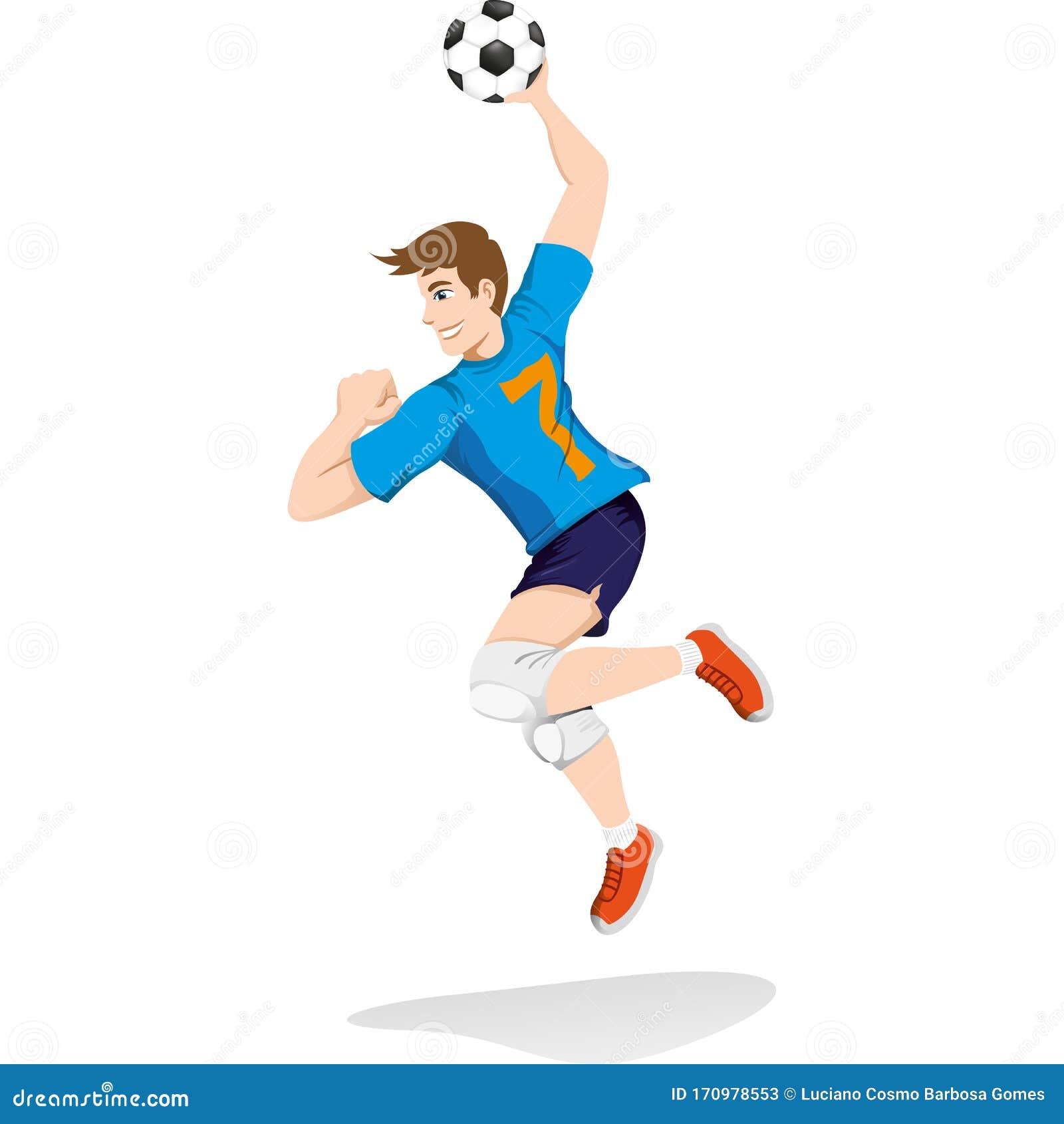 Vecteur enfant handball illustration de vecteur. Illustration du
