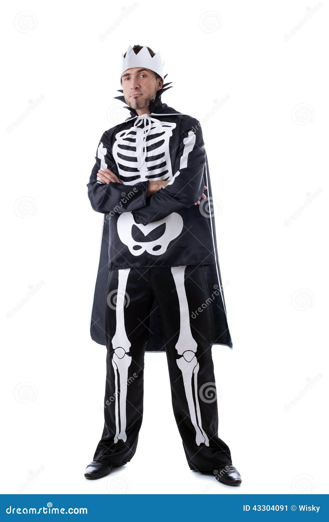 L'image De L'homme S'est Habillée Dans Le Costume De Squelette De Carnaval  Image stock - Image du mode, beau: 43304091