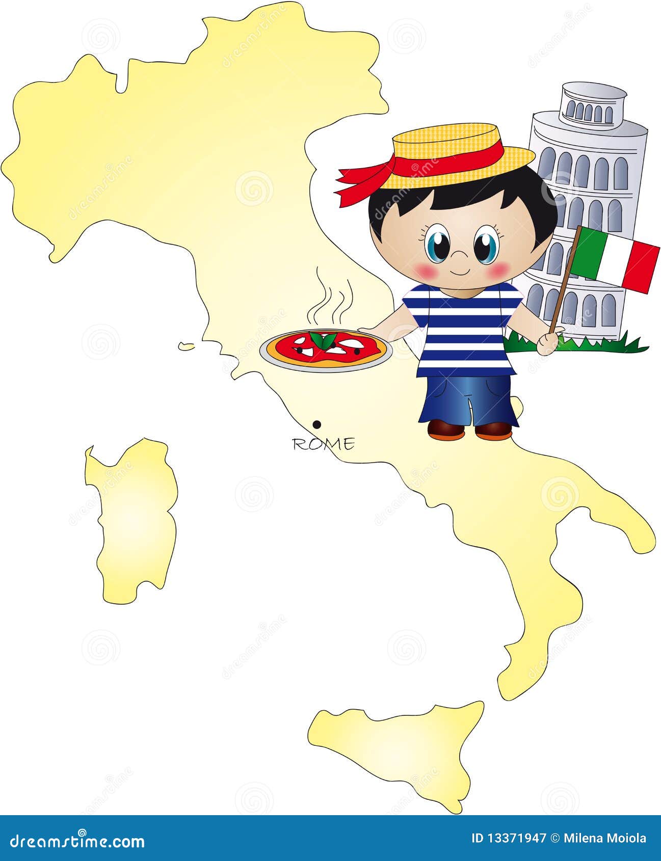 L Italie Illustration Stock Illustration Du Geographie