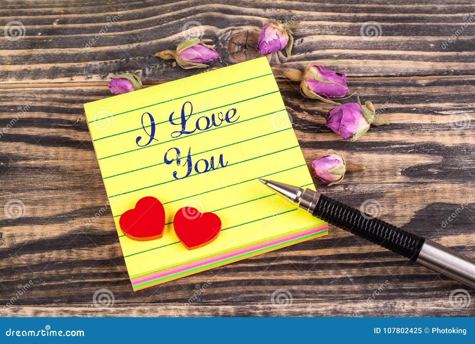 L love you in sticky note stock image. Image of hearts - 107802425