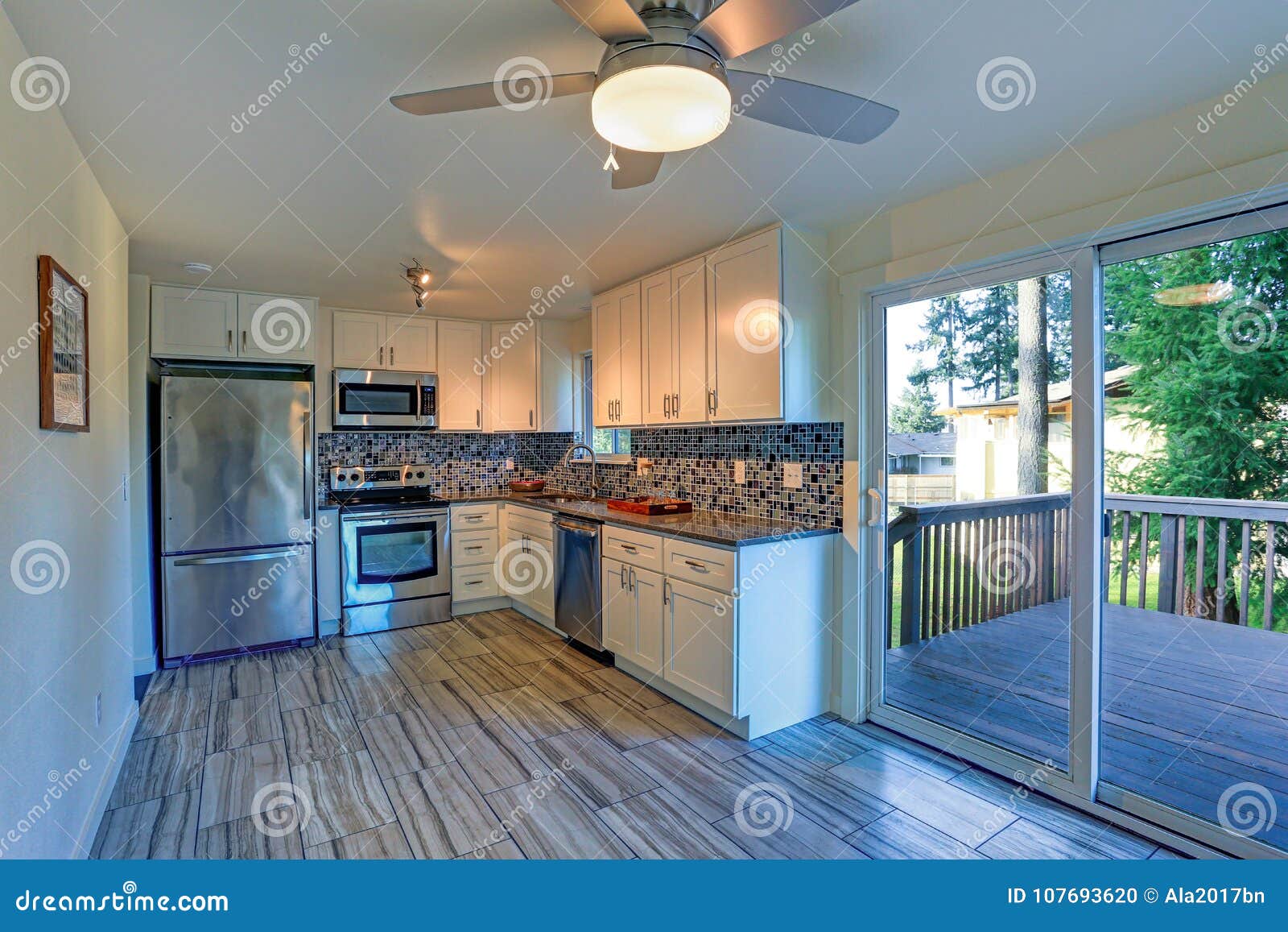 L Shape Kitchen Room Design Stock Photo Image Of Northwest Sink