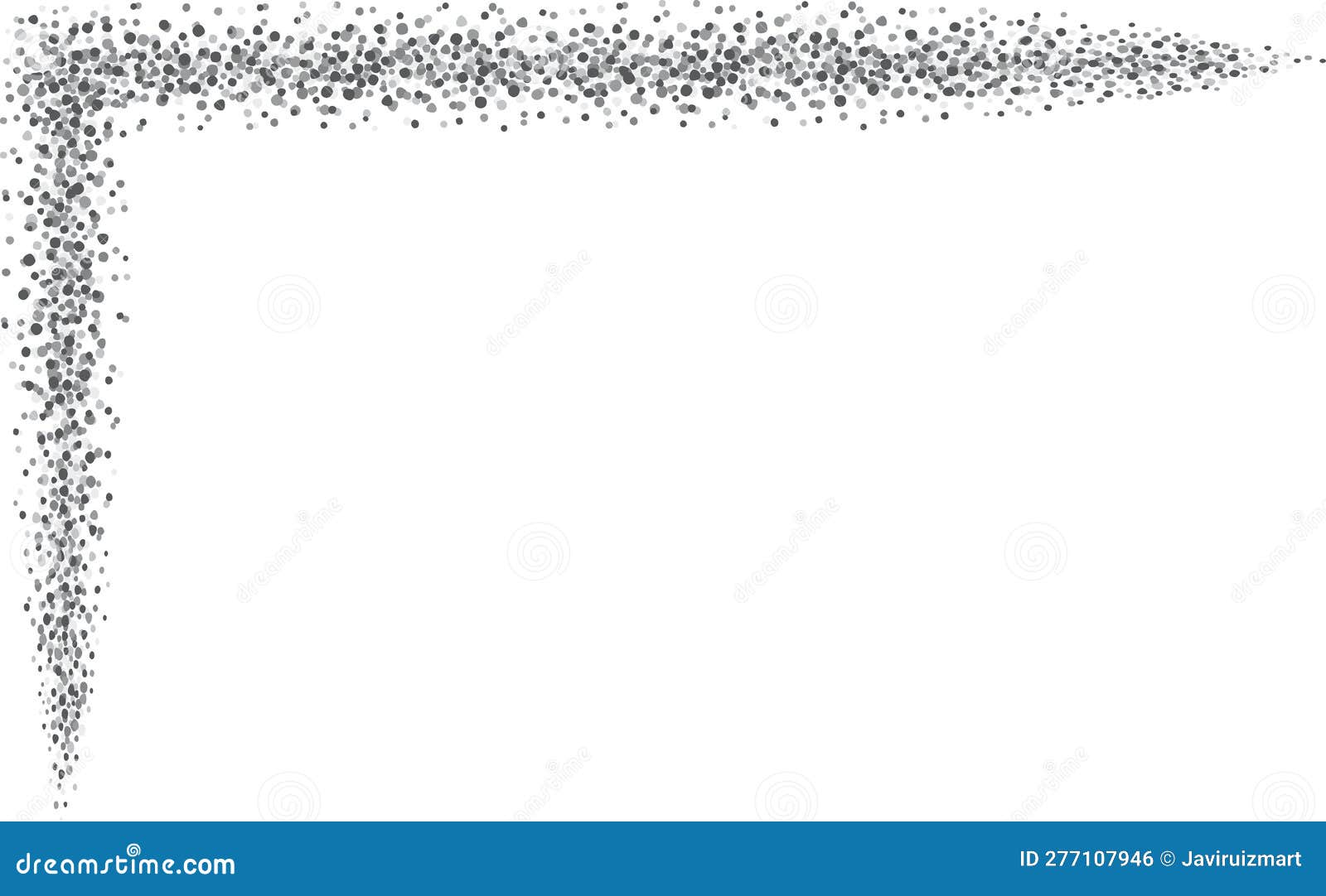 l-d linear border with small faded dots, gray