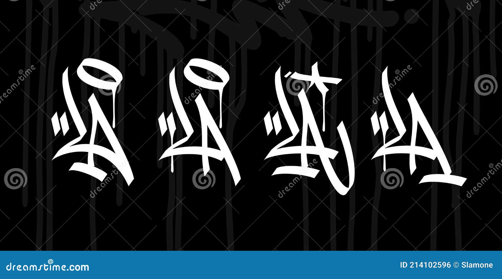 la as word los angeles abstract hip hop urban hand written graffiti style  s art