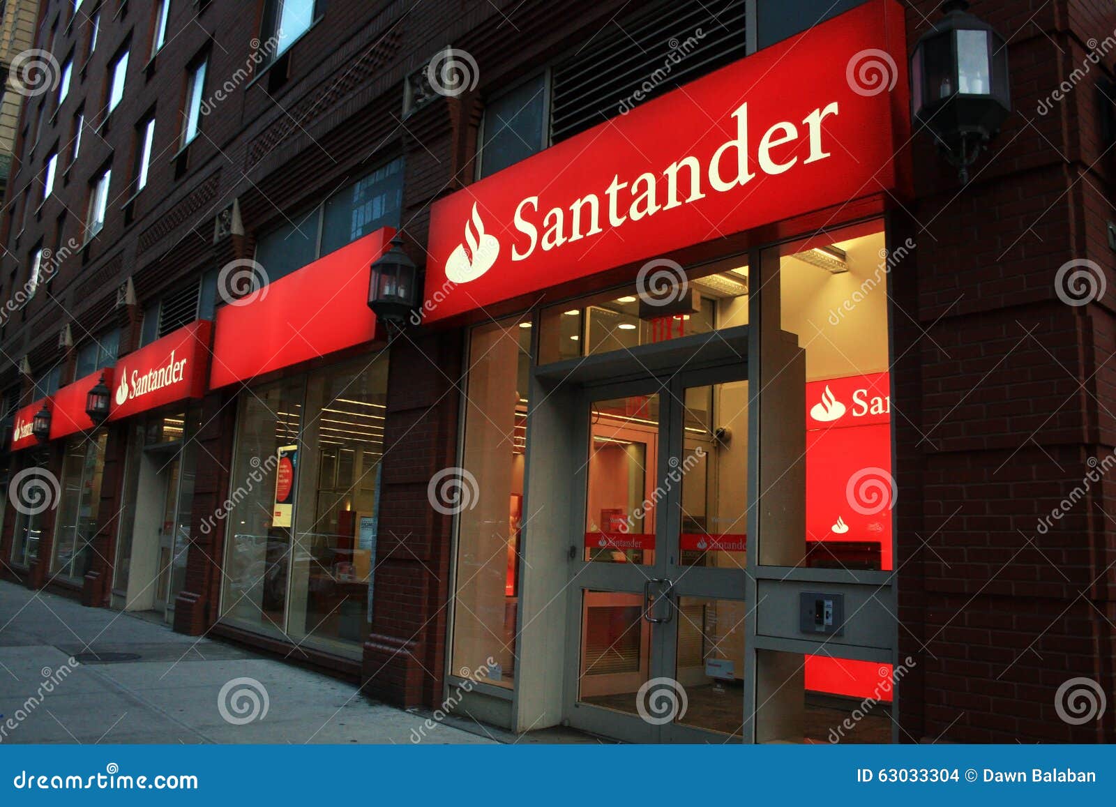 La Banca New York Di Santander Immagine Stock Editoriale Immagine di