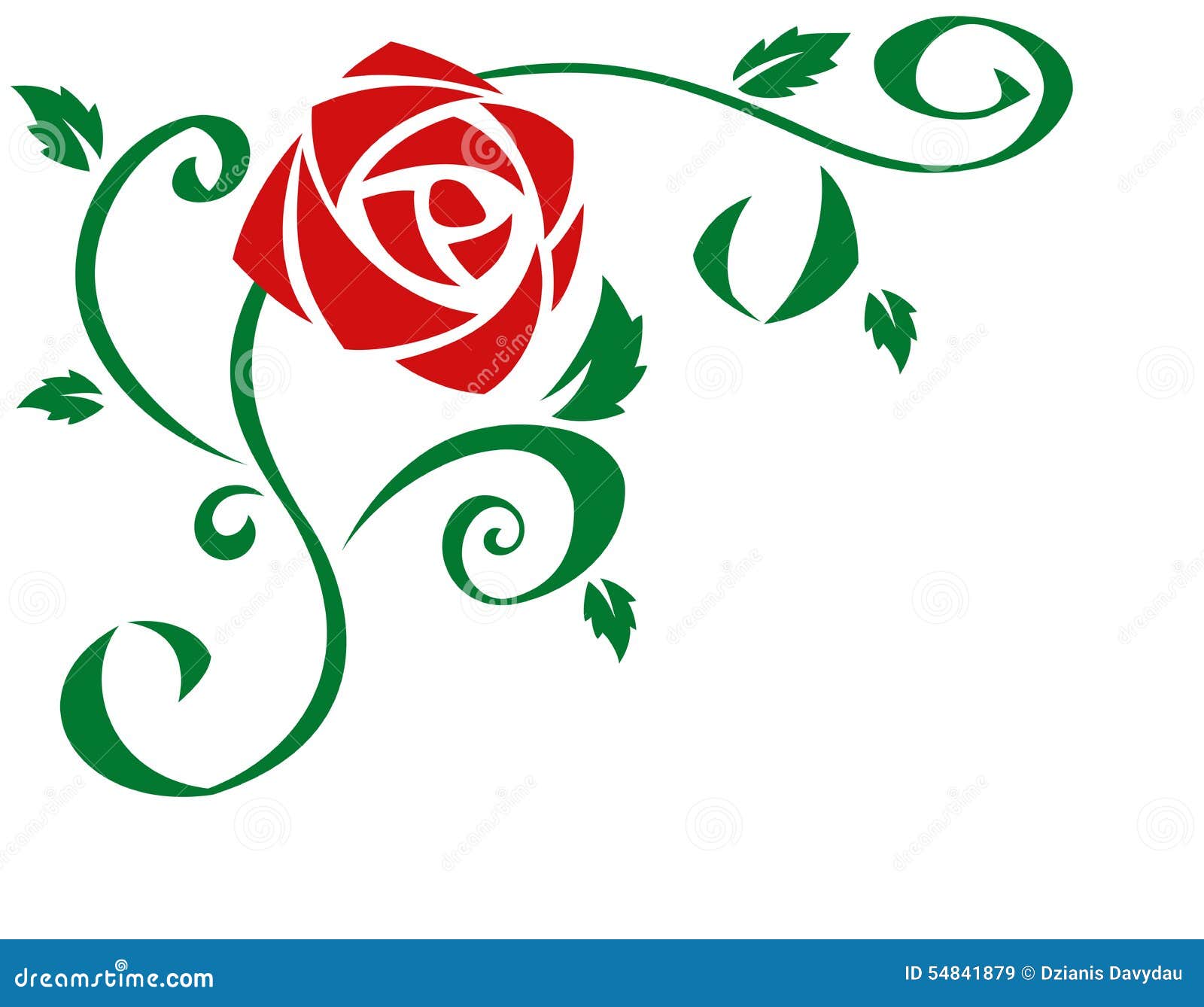 La Belle Rose De Rouge Fleurit L'illustration Illustration Stock ...