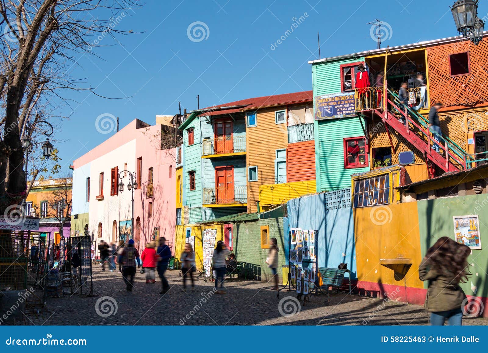 Life-size Human Dolls Looking into Street in La Boca, Buenos Aires