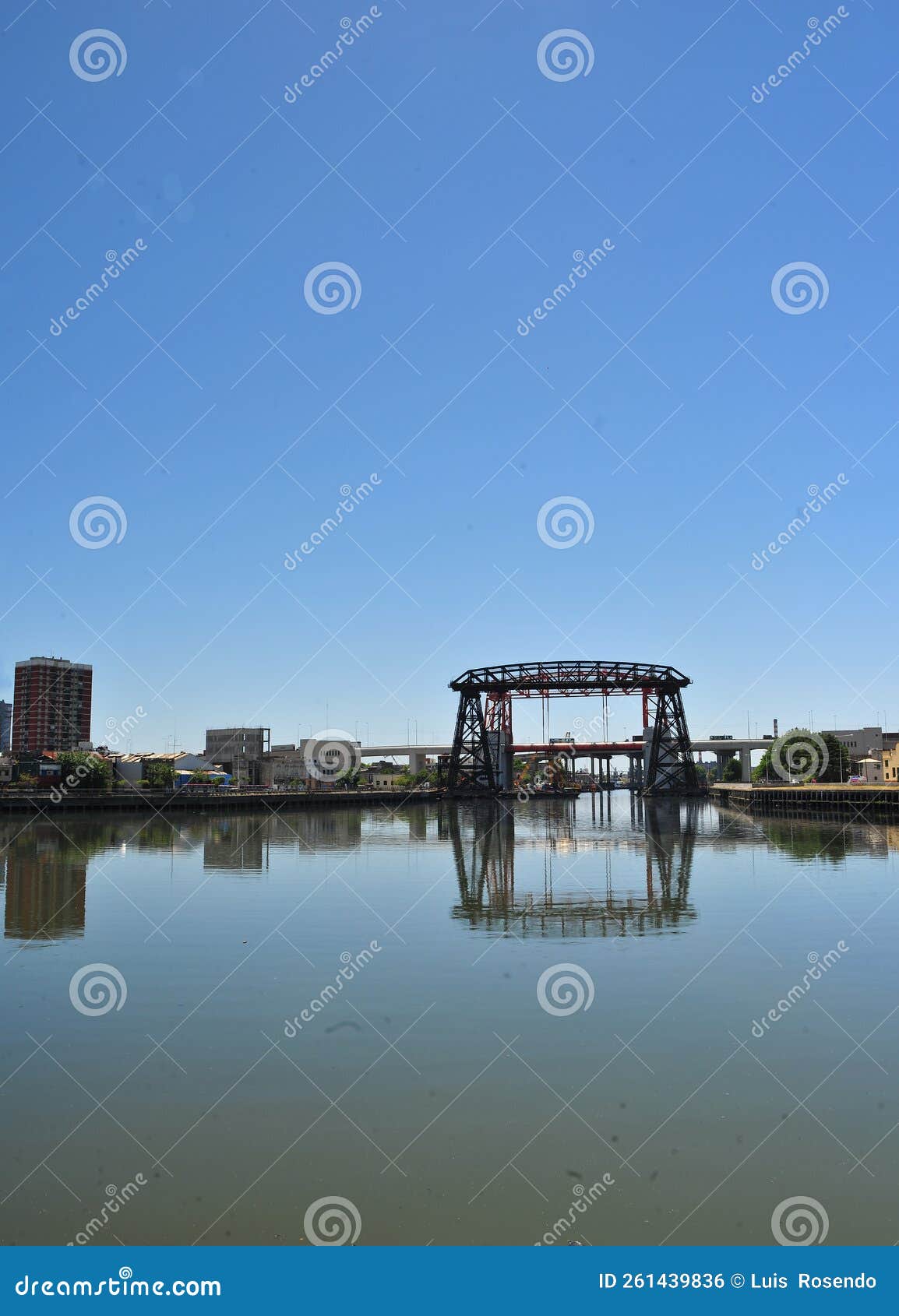 buenos aires argentina -old nicolas avellaneda steel bridge across riachuelo in la boca, buenos aires argentina.