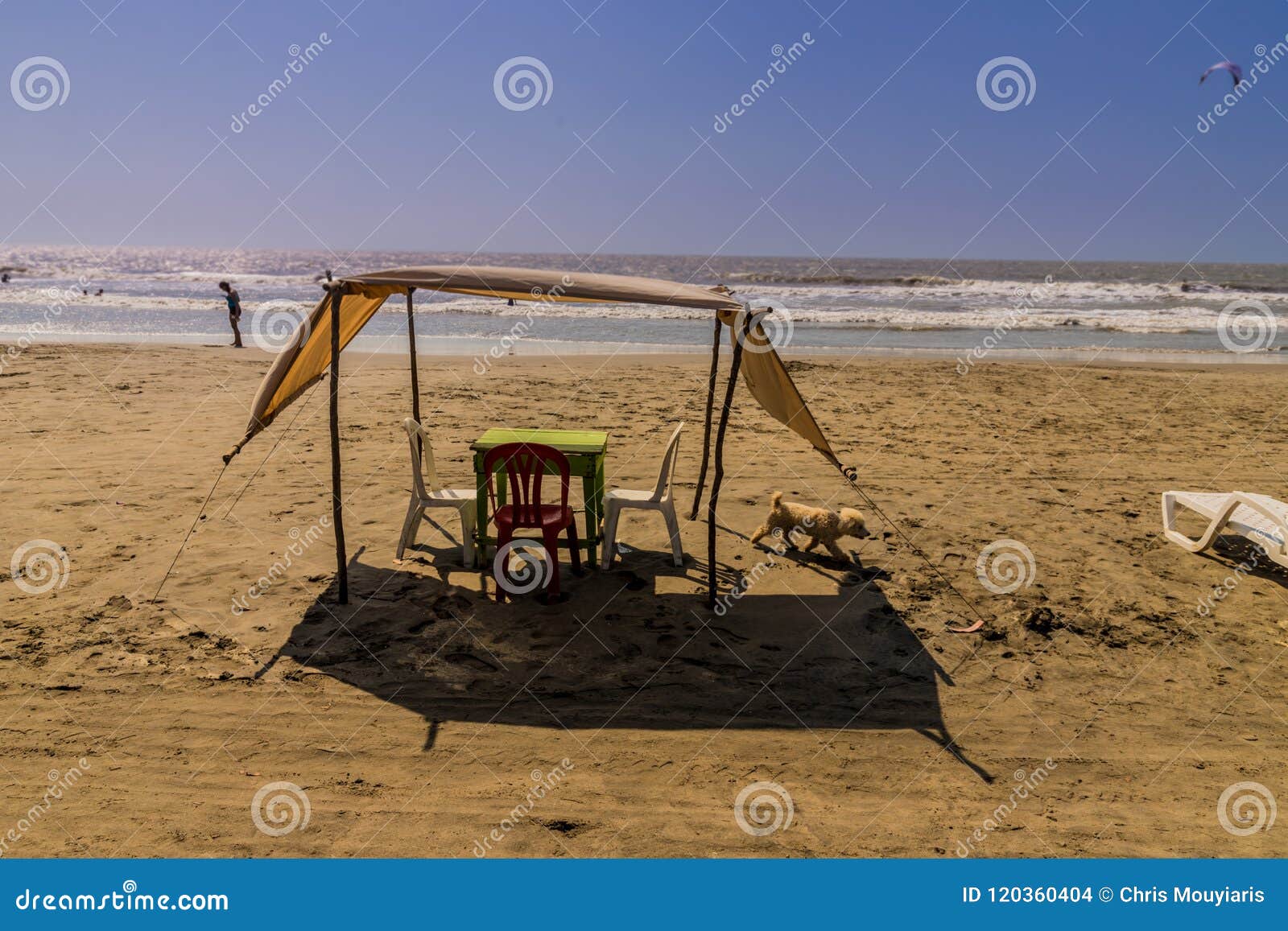 a typical view of la boquilla beach near cartagena colombia