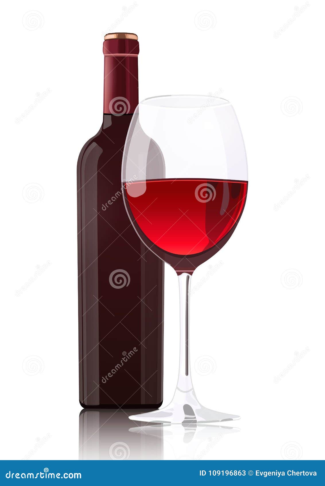 Verres De Vin Rouge Et Blanc Réalistes