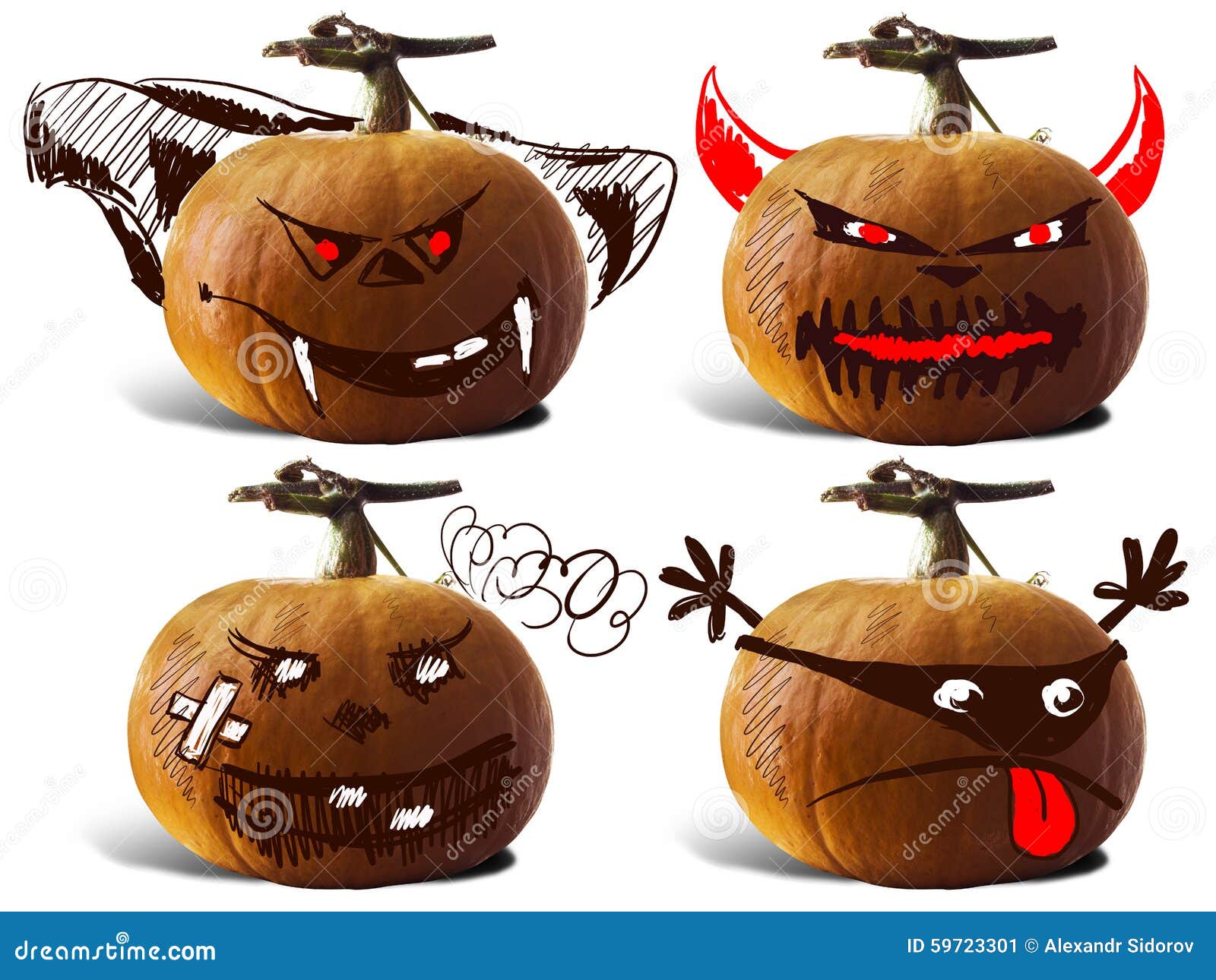 Tratar Dificil carga La Calabaza Para Halloween Pintó a Niños Stock de ilustración - Ilustración  de alimento, cosecha: 59723301