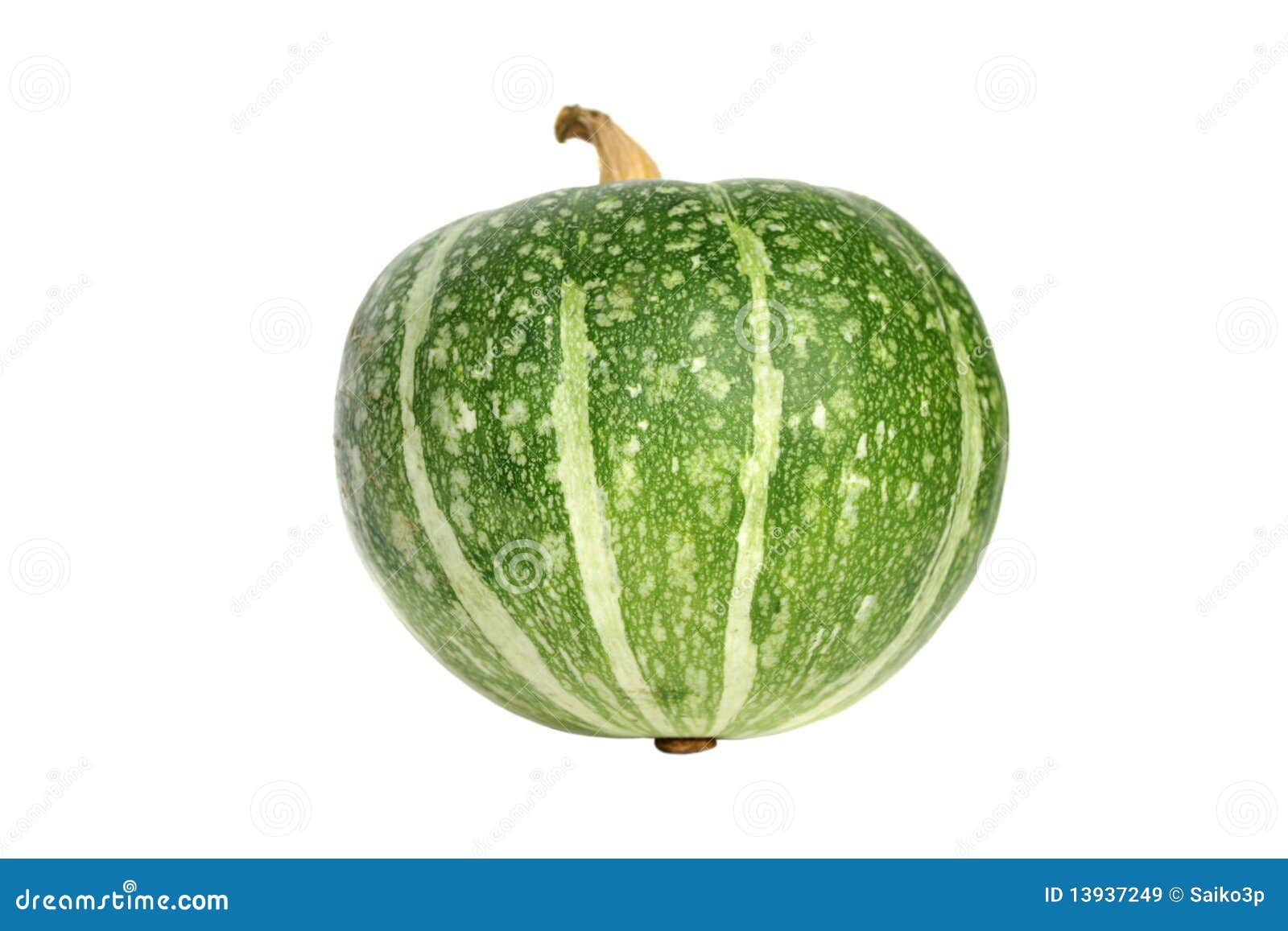 La Calabaza Verde Aisló Imágenes de archivo libres de regalías Imagen