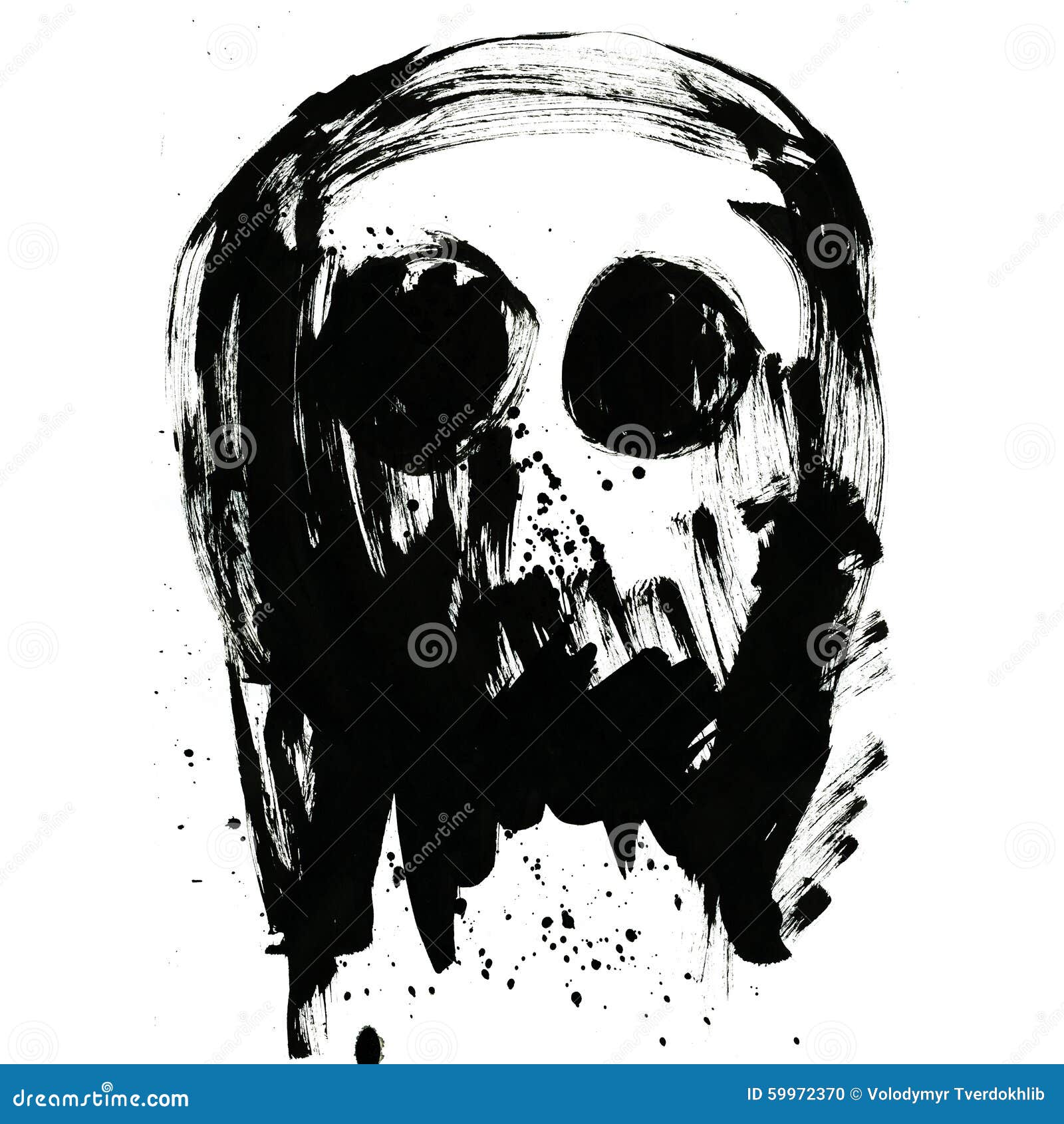 La cara de la muerte stock de ilustración. Ilustración de elemento -  59972370, image size:1600x1690