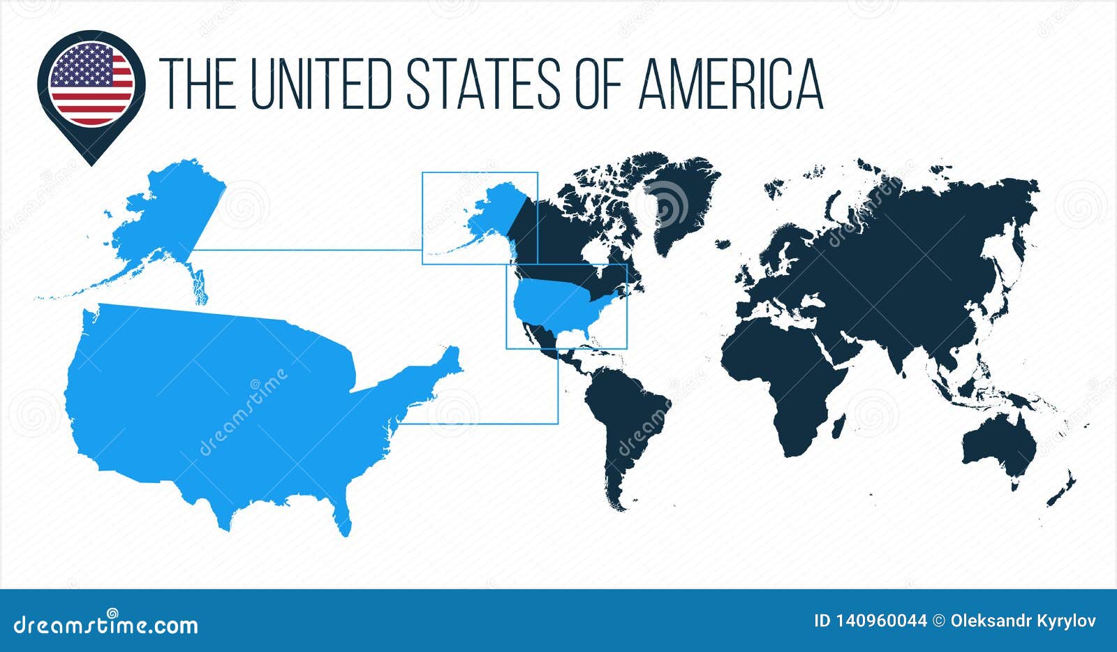 La Carte Des Etats Unis Damérique Etats Unis Située Sur Une