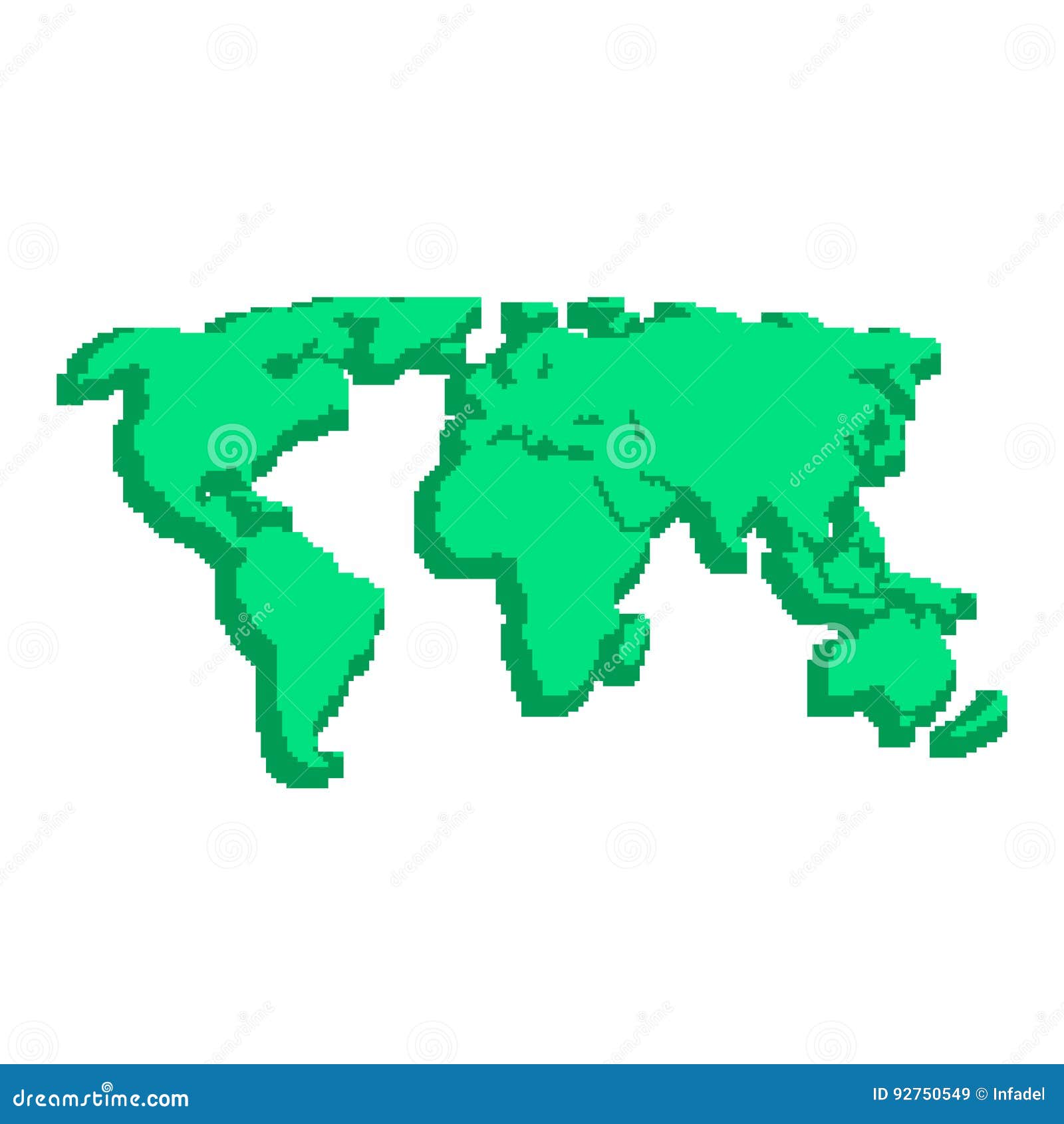 Avoir Images La Carte Verte Du Monde 3d Aiment Des Elements De Pix Illustration dernière par