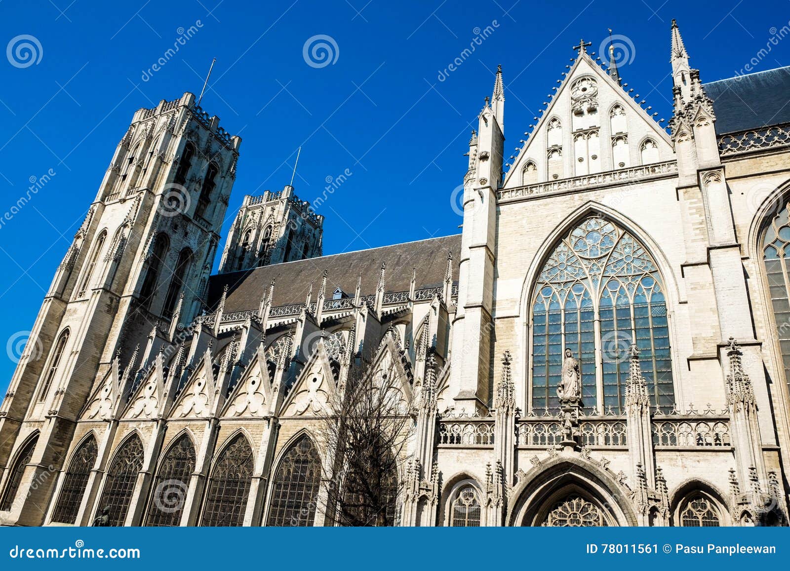 La Cattedrale Di Bruxelles Immagine Stock Immagine Di Cattolico