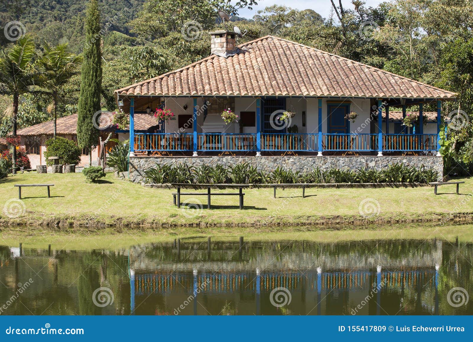 la ceja, antioquia / colombia. colonial house. colombian traditional architecture