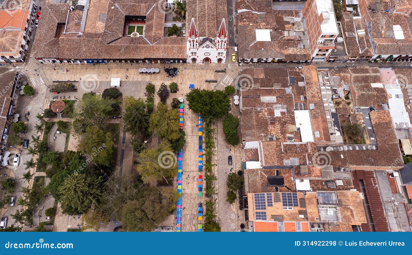 la ceja, antioquia - colombia. march 9, 2024. aerial view with drone of the municipality, founded on december 7, 1789