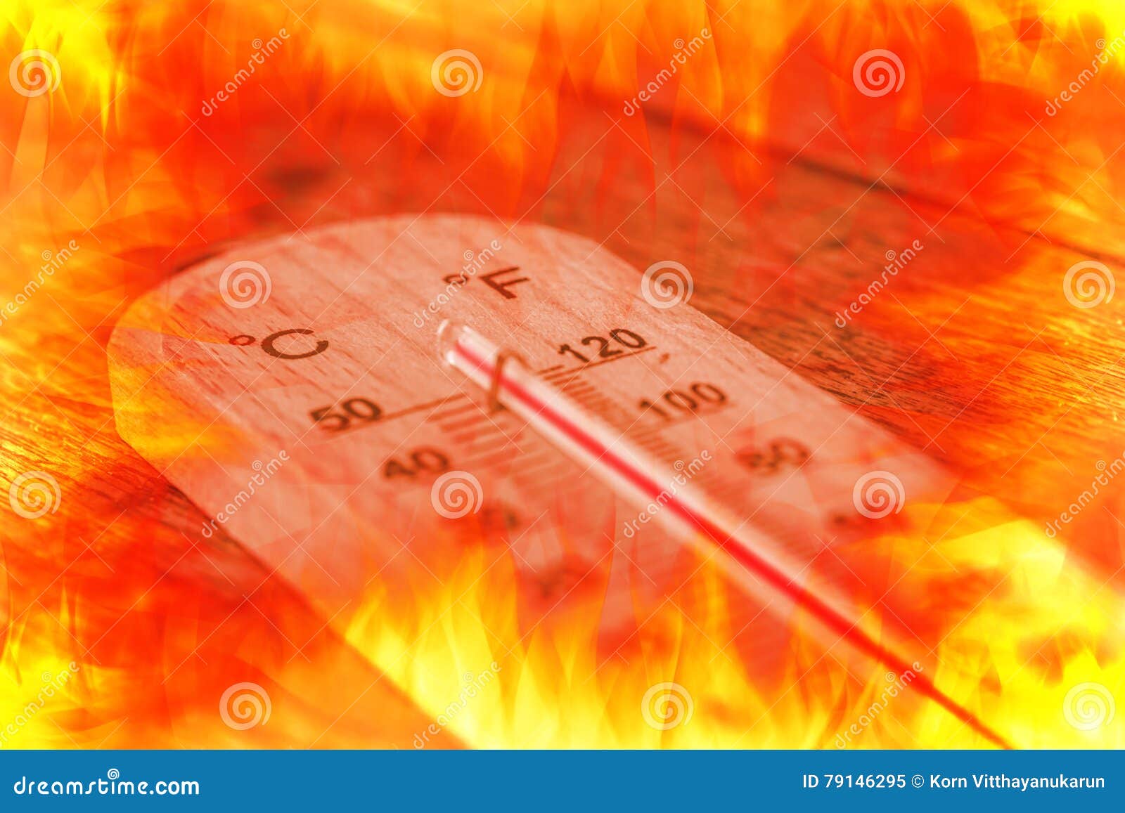 La Chaleur Chaude D'heure D'été Au-dessus Du Feu Image stock - Image du  degré, été: 79146295