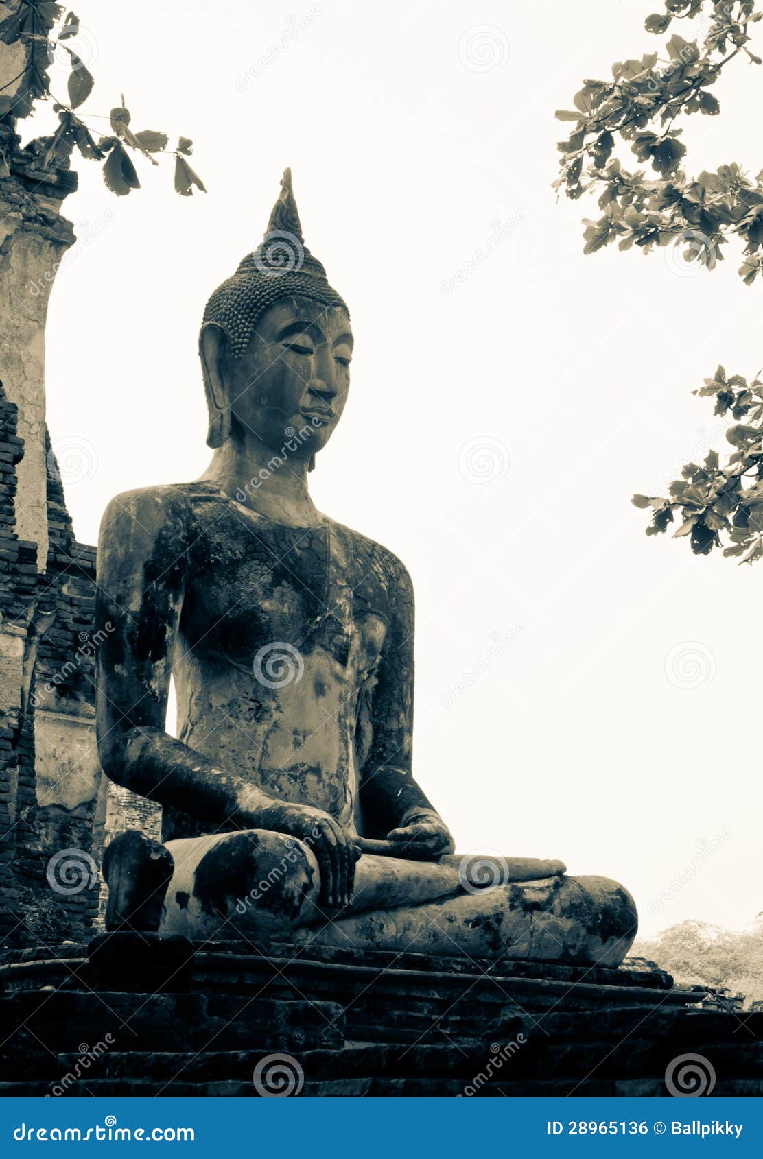 La città antica di Ayutthaya. Eredità culturale antica di Buddha della Tailandia