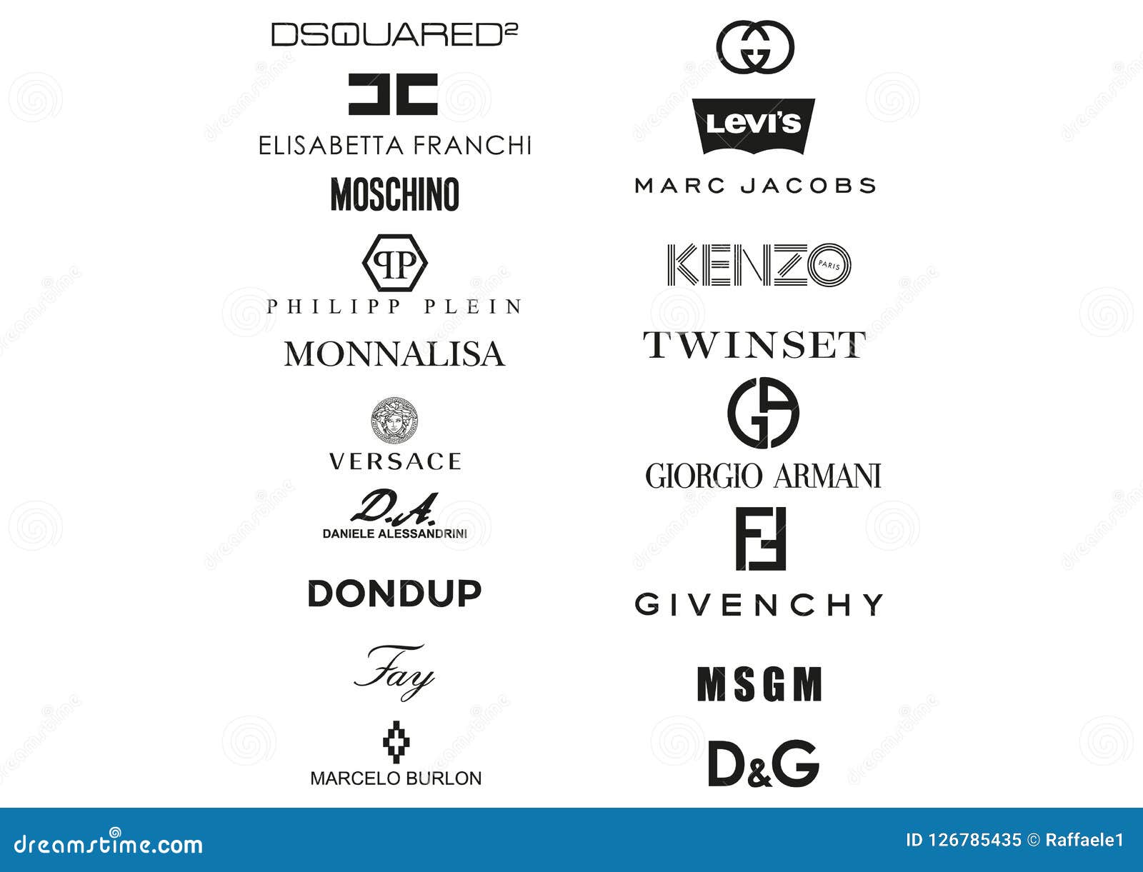 La De Ropa Italiana Contiene Logotipos Imagen editorial - Ilustración de mundo, daniele: 126785435