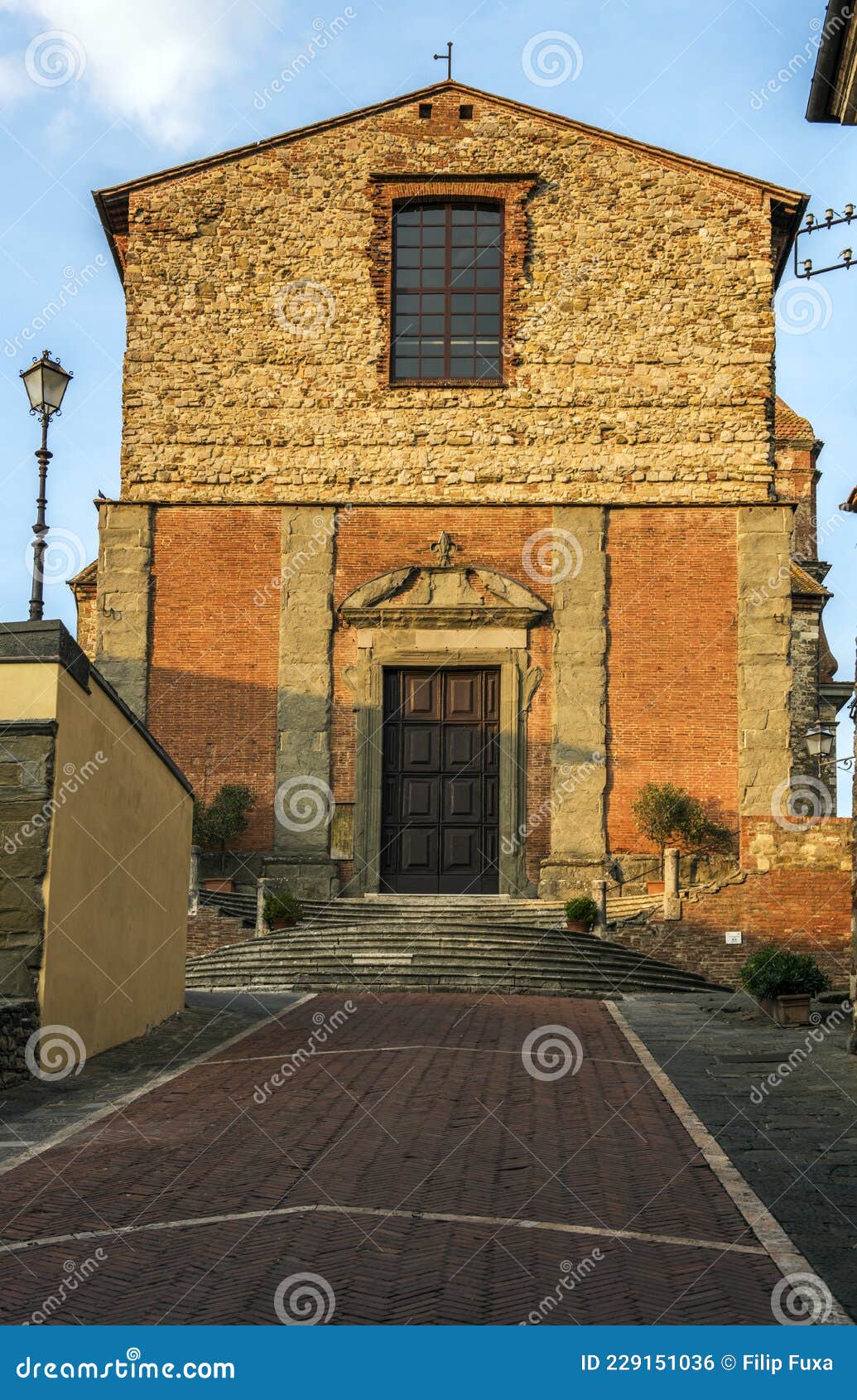 la collegiata church in lucignano town in italy