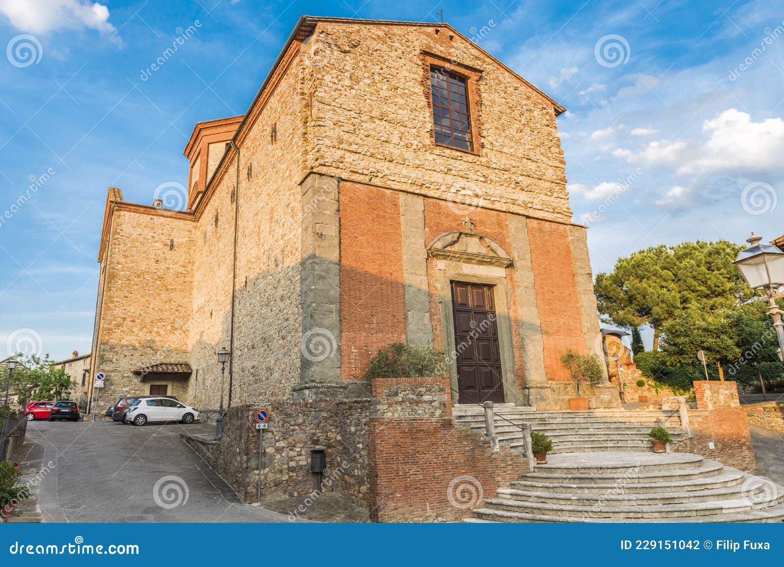 la collegiata church in lucignano town in italy