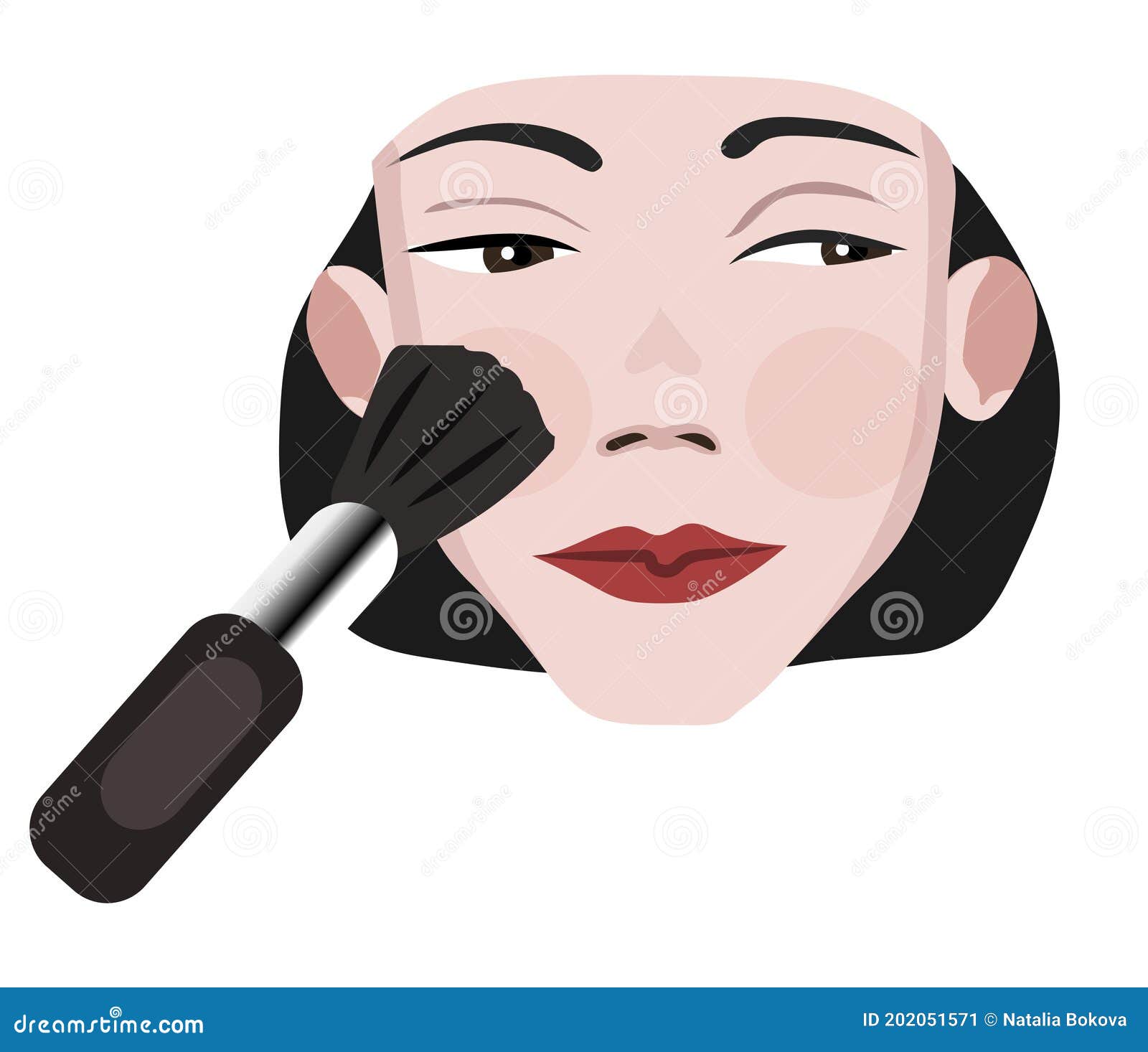 La Cuestión De Rubor Facial De La Niña Asiática En Fondo Blanco Aislado  Ilustración del Vector - Ilustración de humano, encanto: 202051571