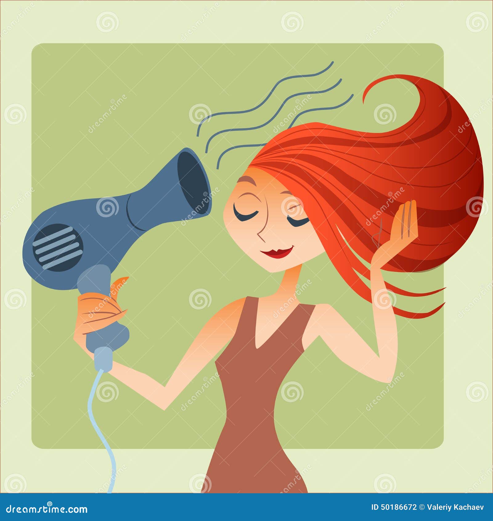 La donna asciuga i capelli fotografia stock. Immagine di ...