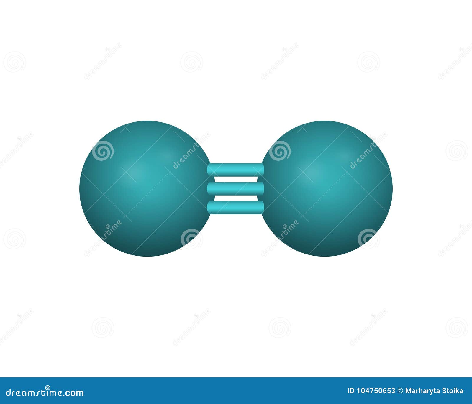 La Fórmula Molecular Del Nitrógeno Ilustración del Vector - Ilustración de  molécula, farmacia: 104750653