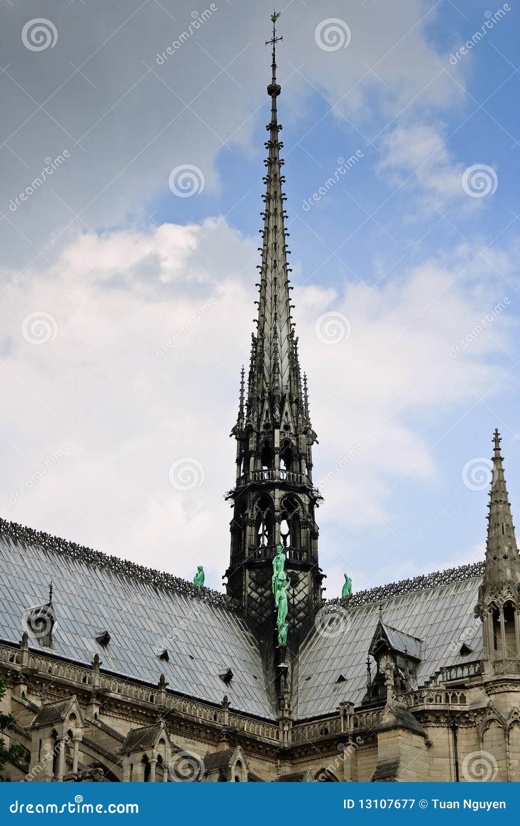 La FlÃ¨che De Notre Dame De Paris Stock Image Image of catholic
