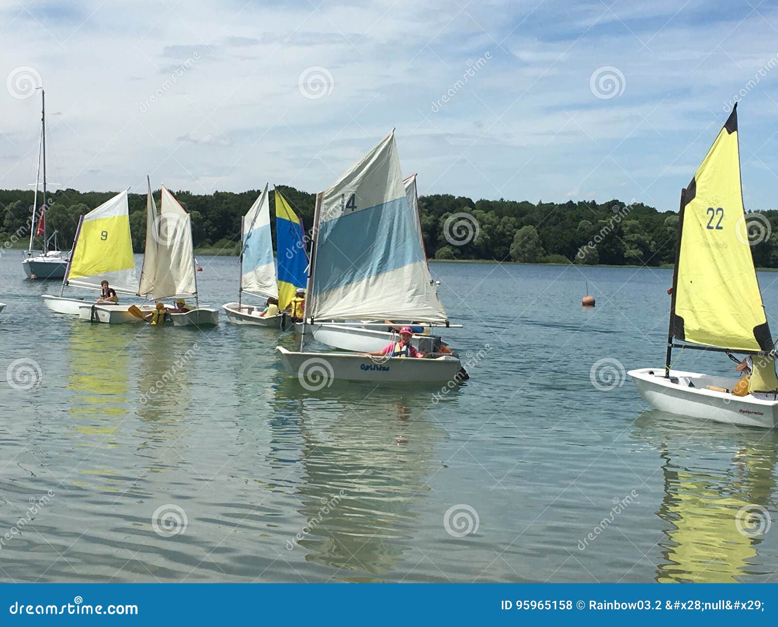La ForÃªt d Orient lake editorial stock photo. Image of dinghy 95965158