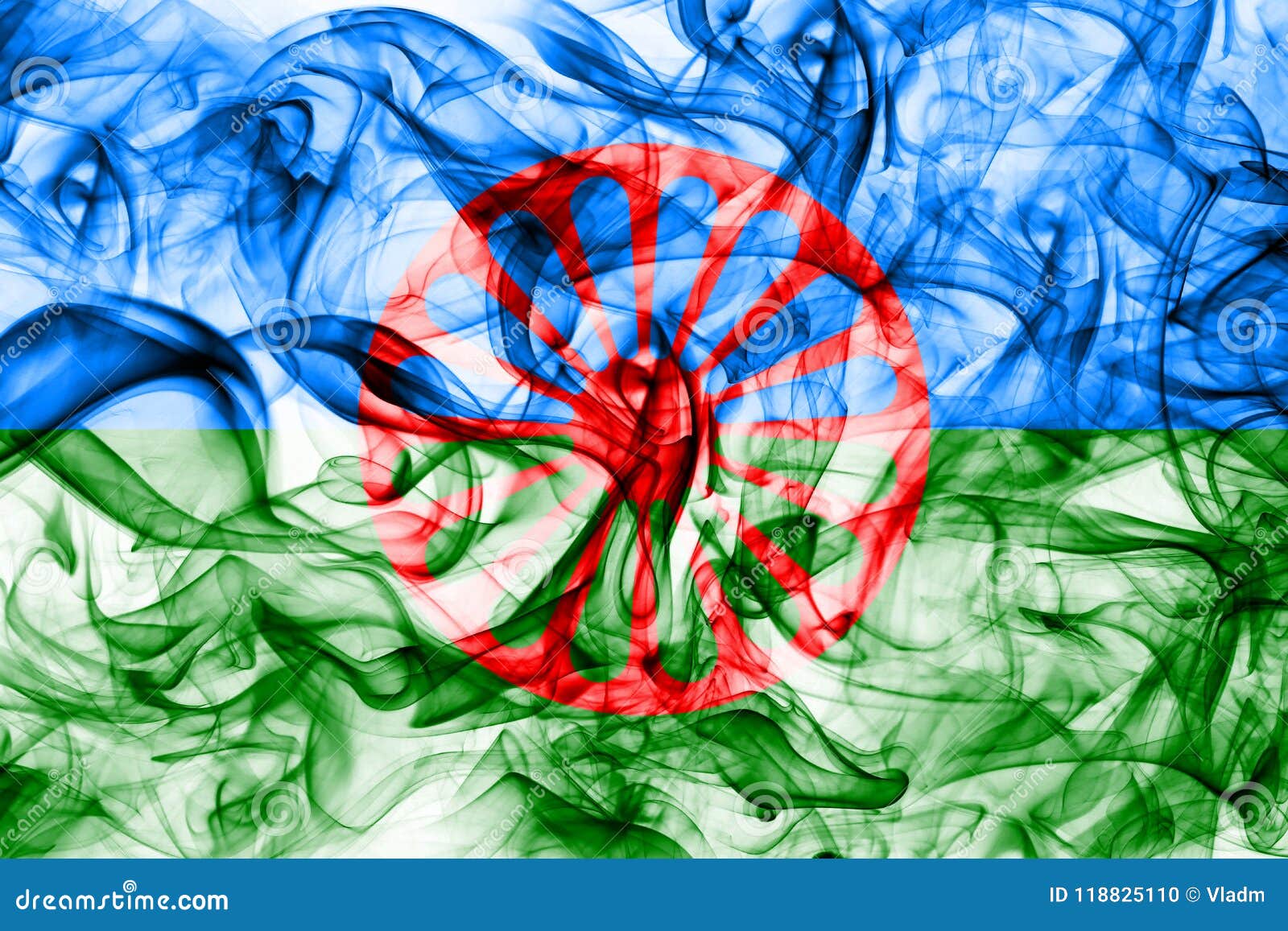 La Gente Romani Fuma La Bandera, Bandera Gitana Del Humo Foto de archivo -  Imagen de indicador, bandera: 118825110